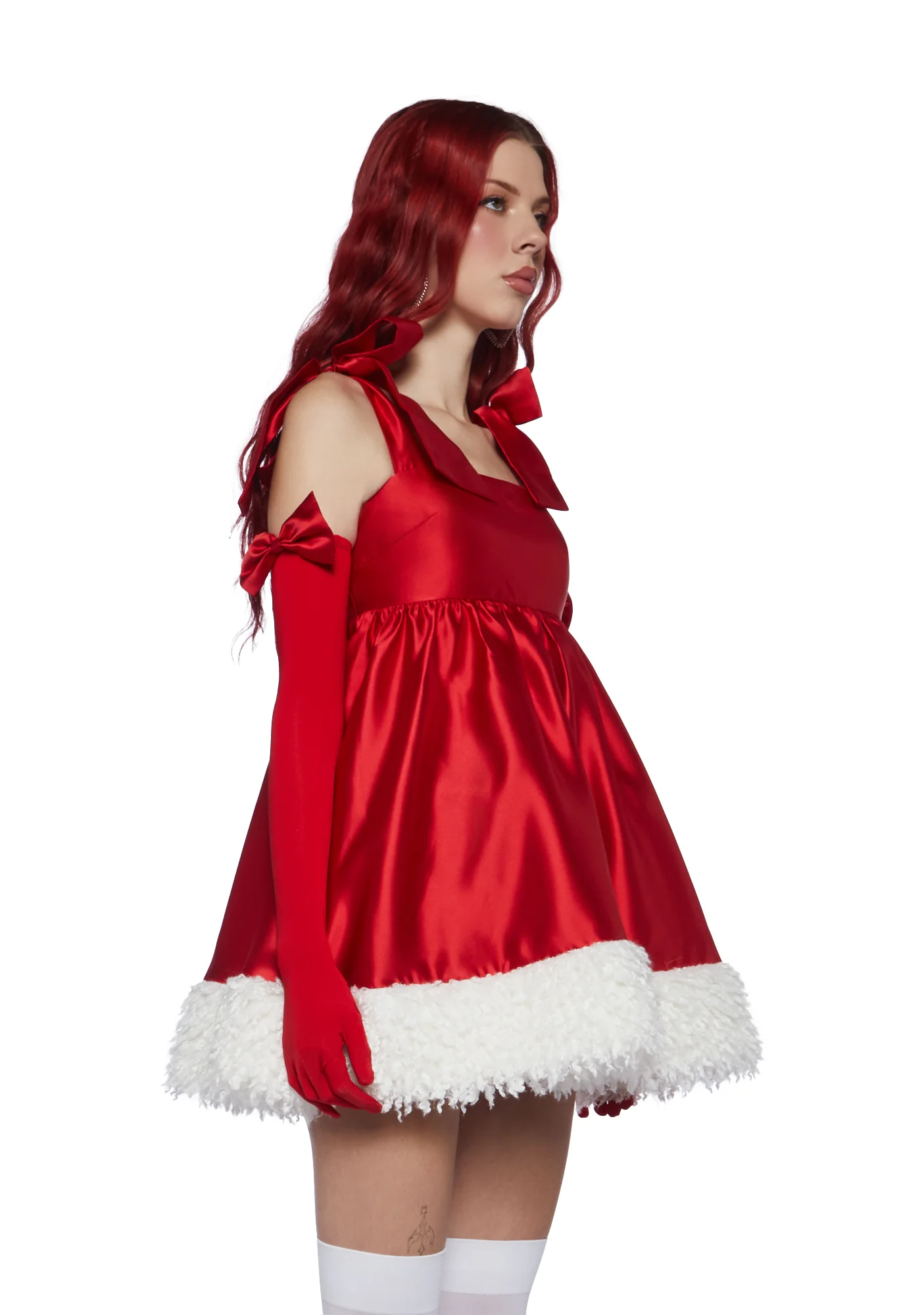 Merry Provocative Babydoll Dress And Gloves Set - Image 3
