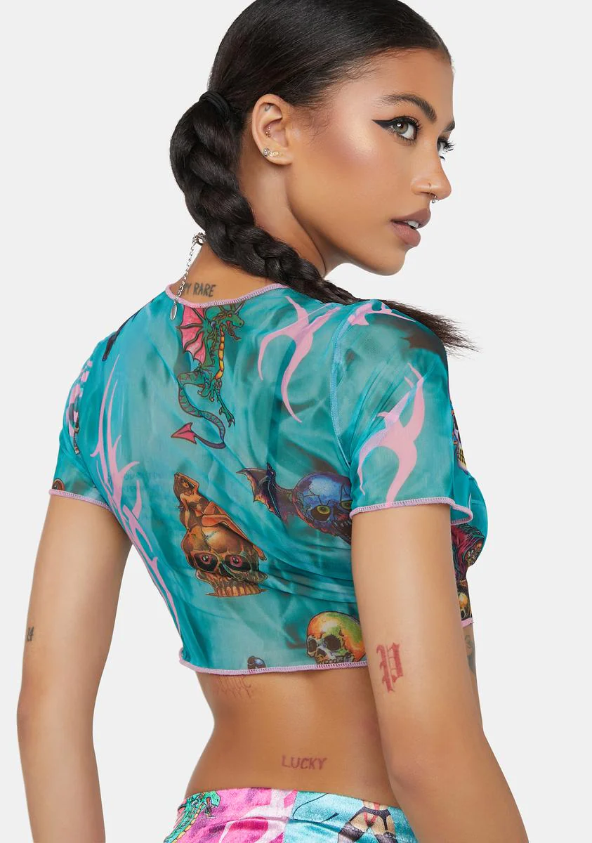 Mesh Crop Top - Image 4
