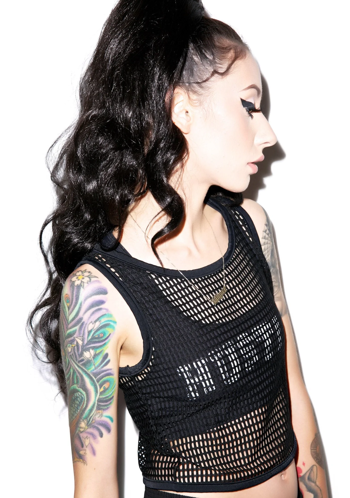 Mesh Crop Top - White - Image 10