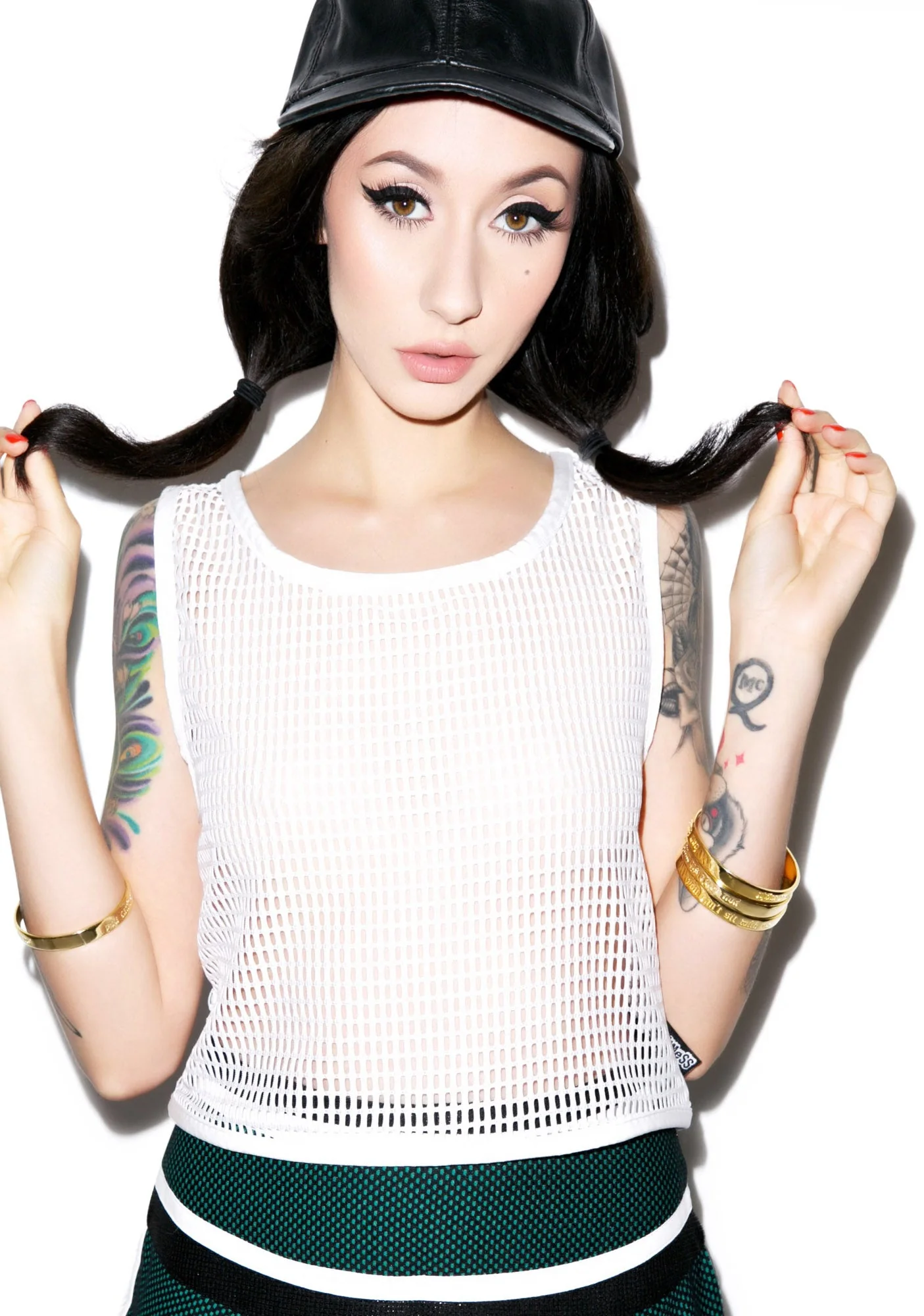 Mesh Crop Top - White - Image 5