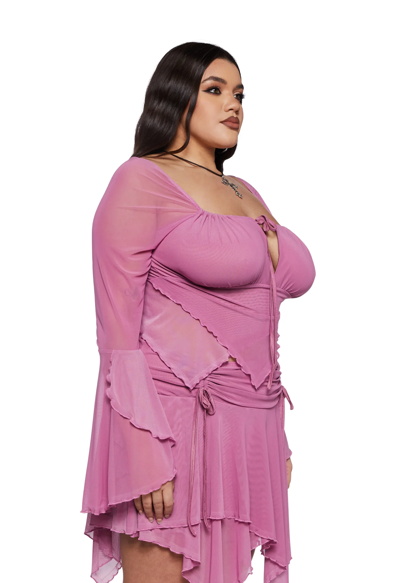 Plus Wild Attraction Mesh Top- Pink - Image 3