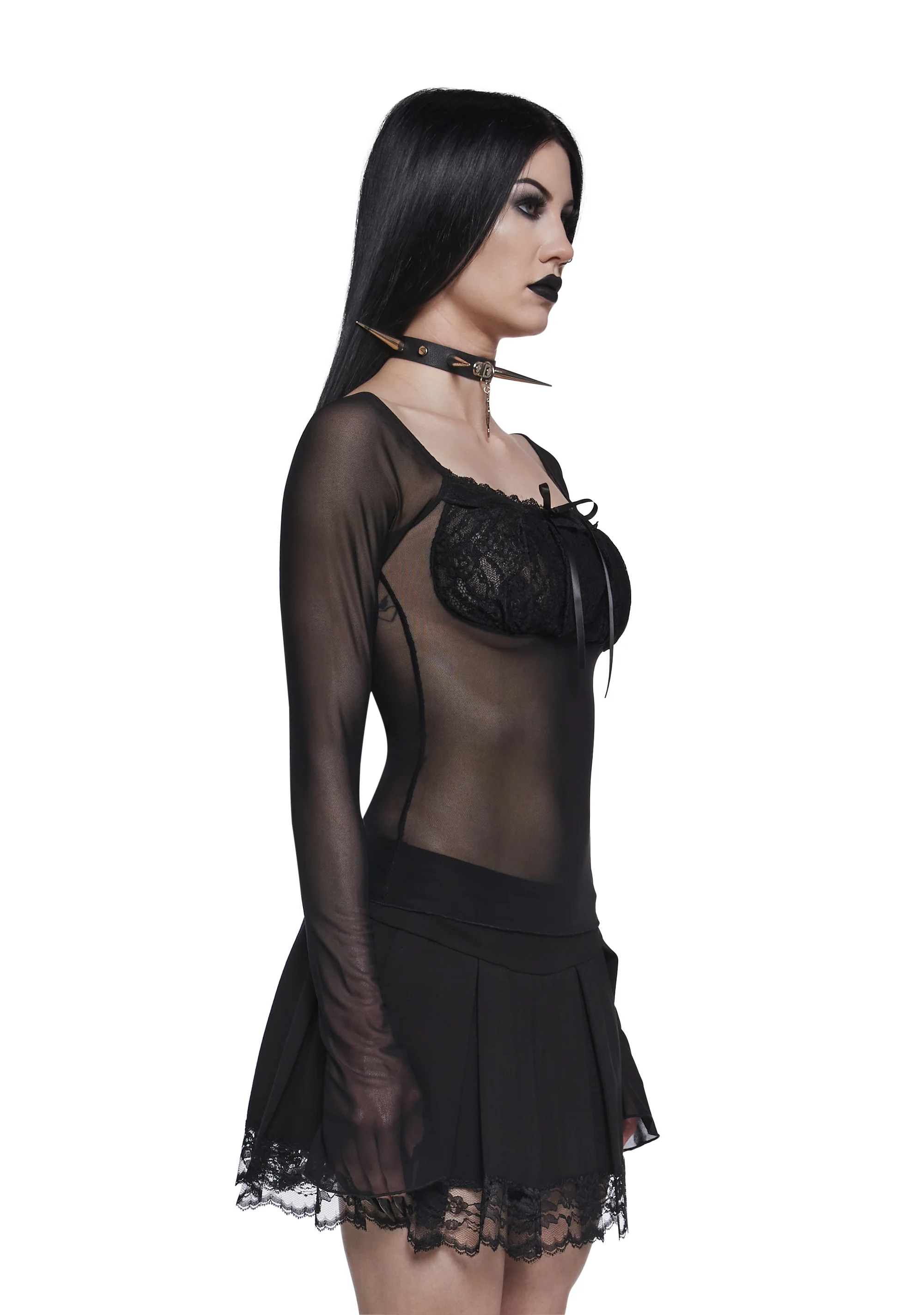 Malice Mesh Long Sleeve Top - Image 3