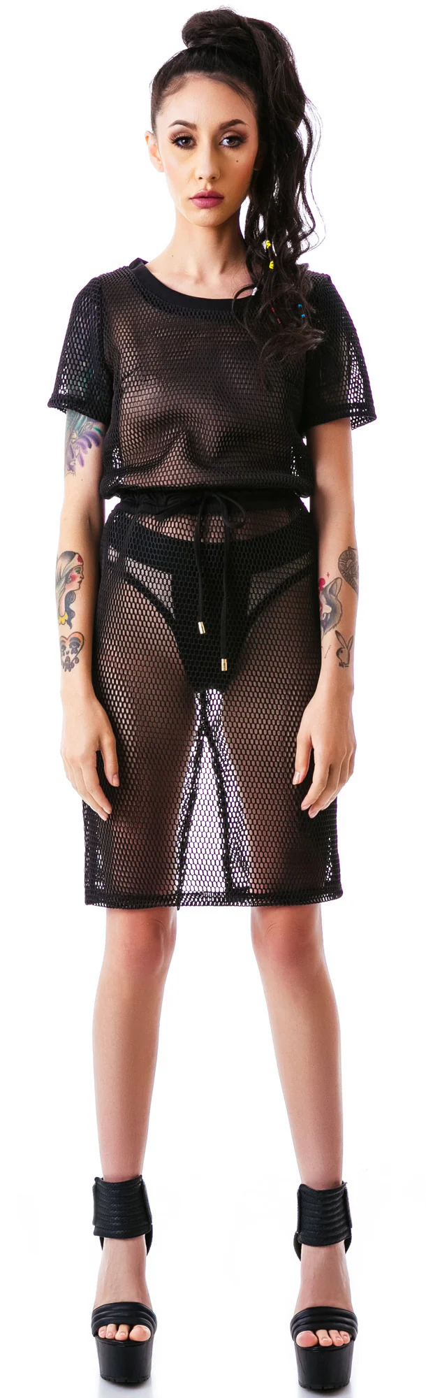 Meshy Ways Drawstring Dress - Image 3