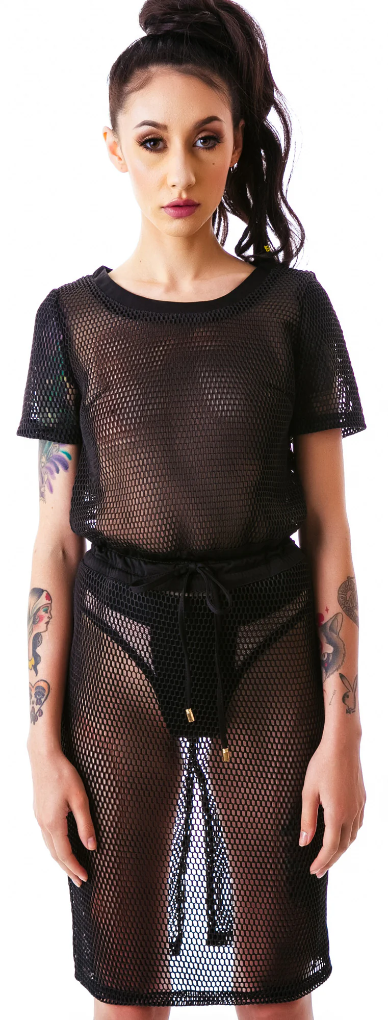 Meshy Ways Drawstring Dress - Image 4
