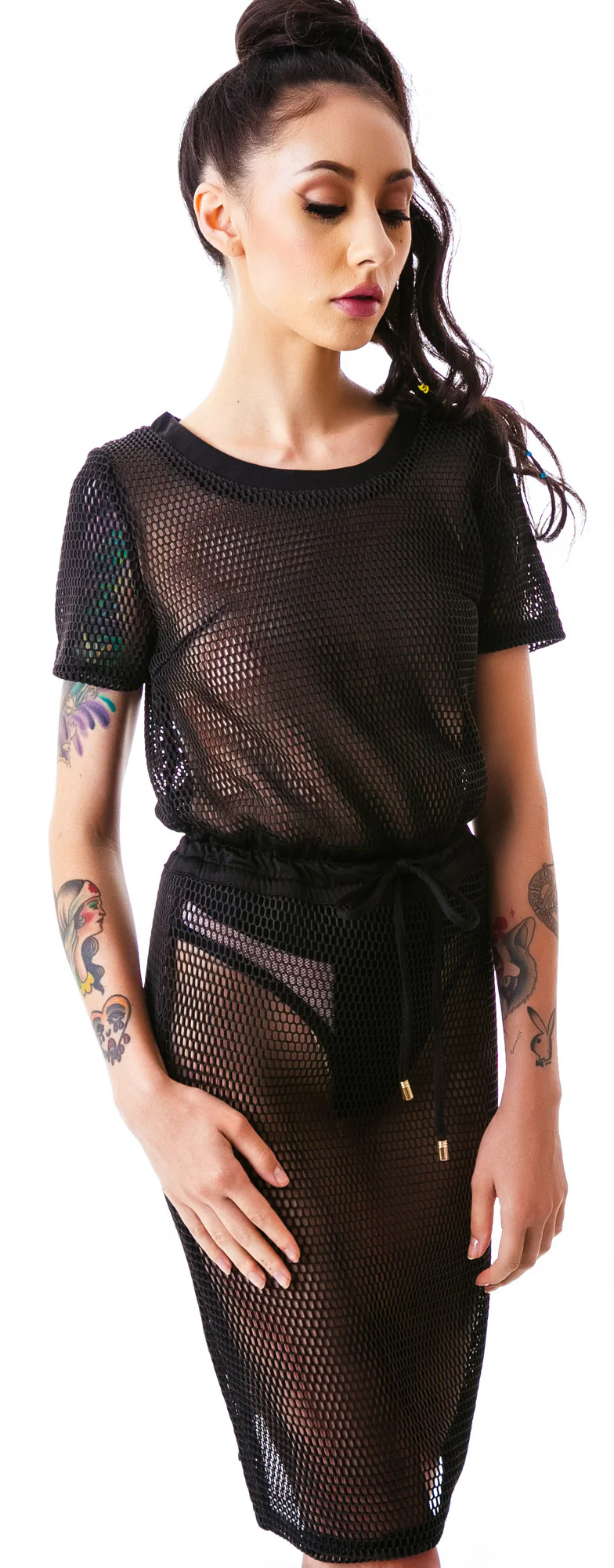 Meshy Ways Drawstring Dress - Image 5