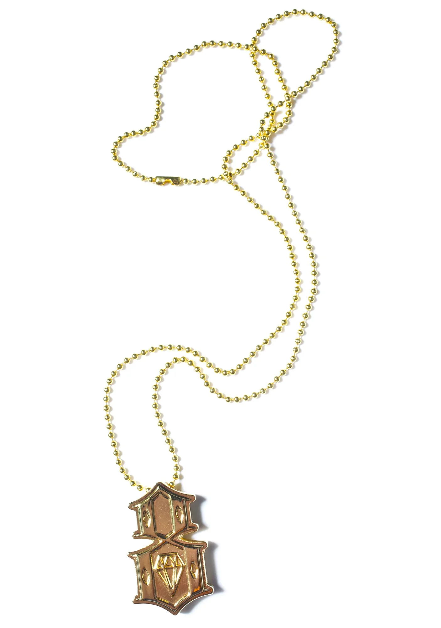 Metal 8 Necklace - Gold - Image 9