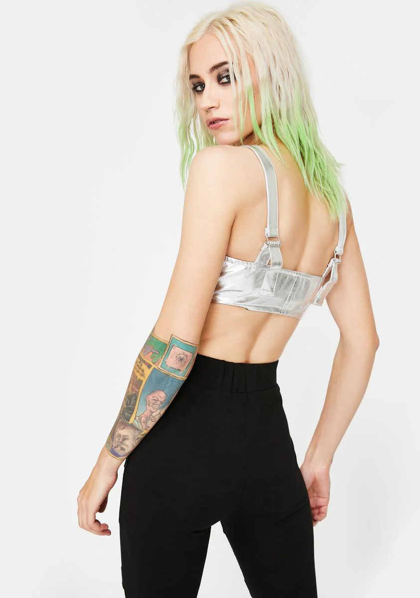 Metallic Extra Crop Top - Image 4