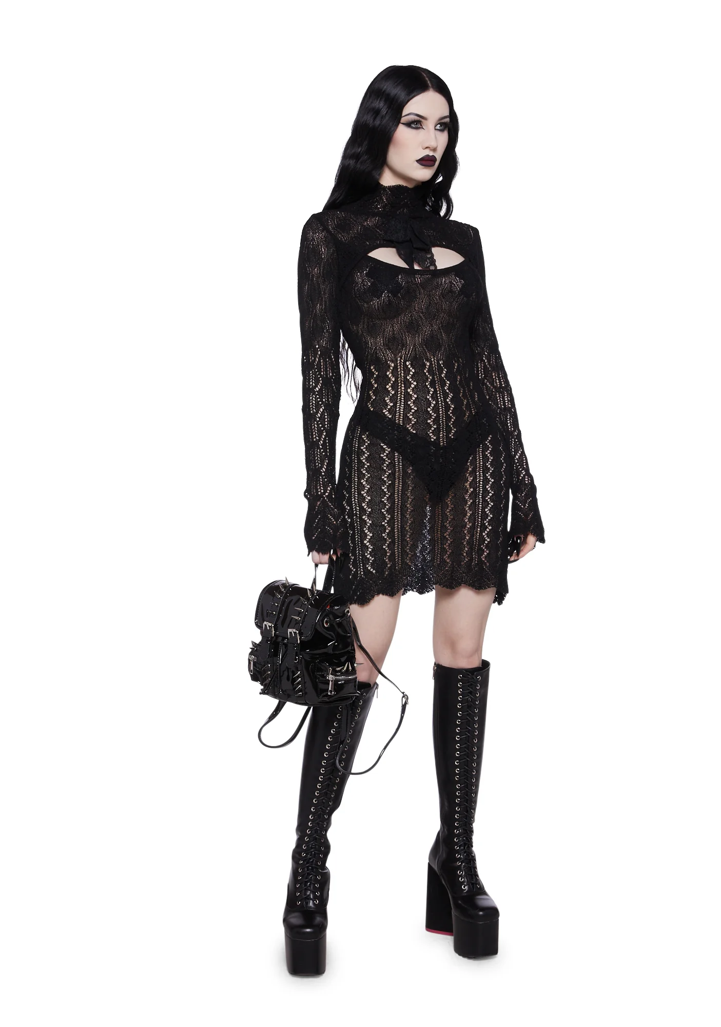 Midnight Abyss Sweater Dress - Image 2