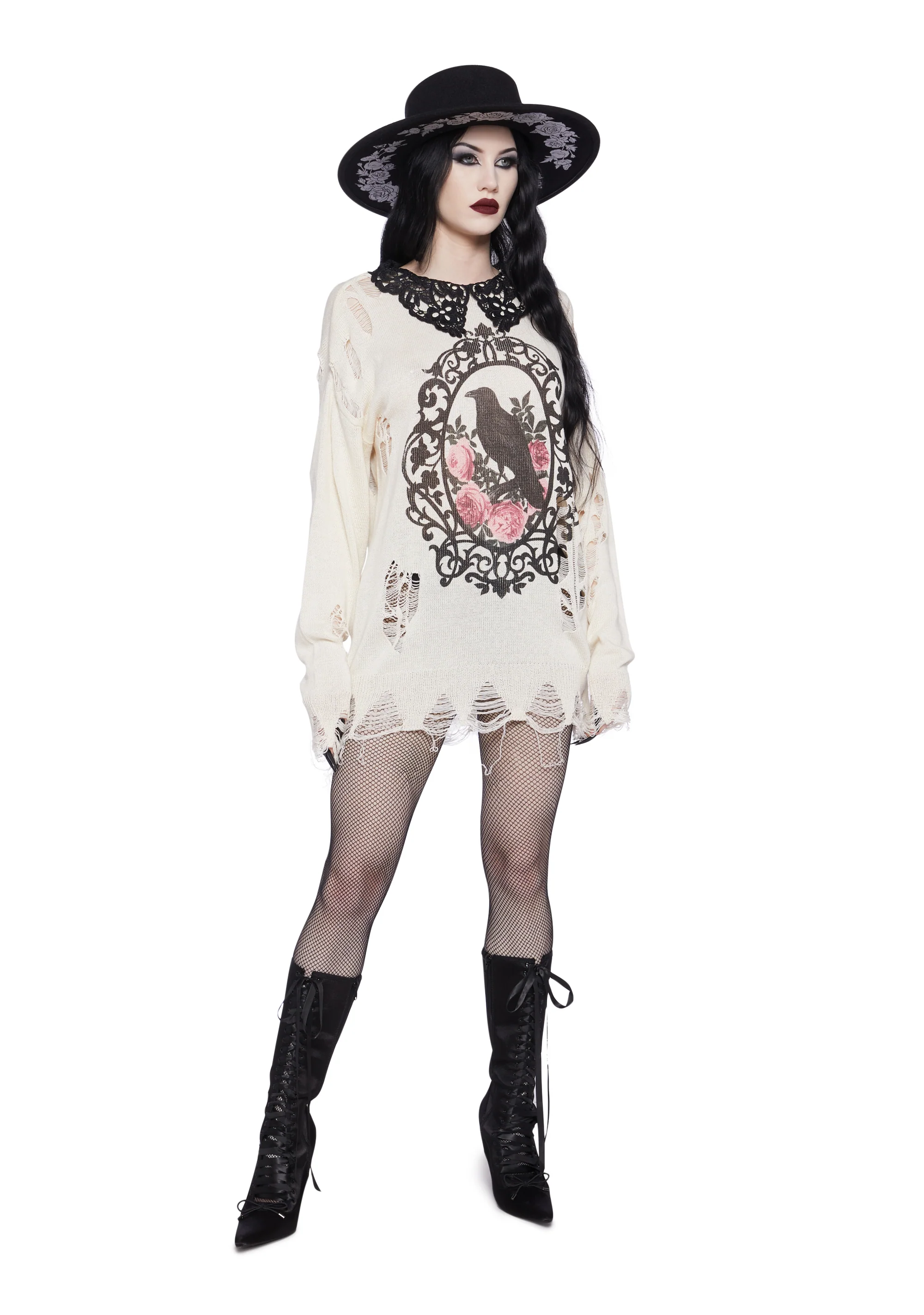 Midnight Dreary Distressed Sweater - Image 3