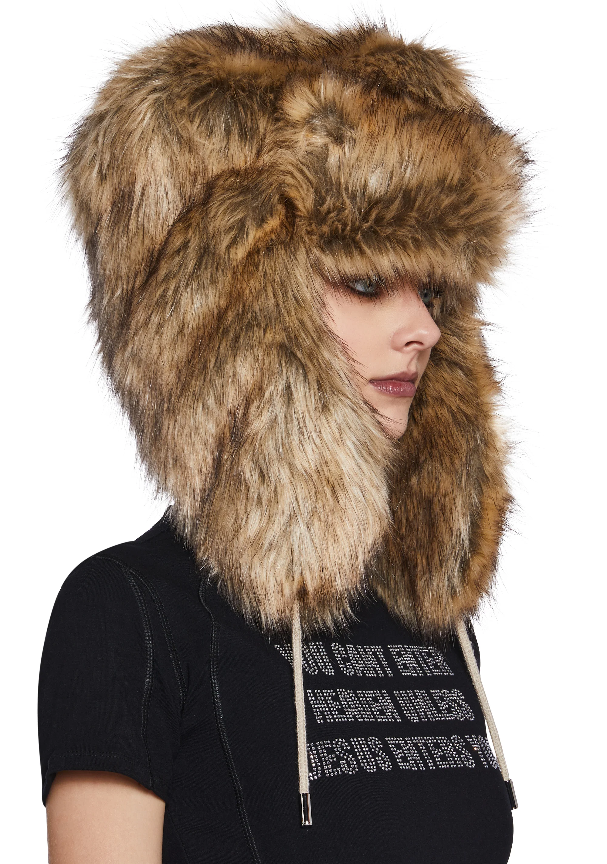 Midnight Faux Fur Hat - Image 2