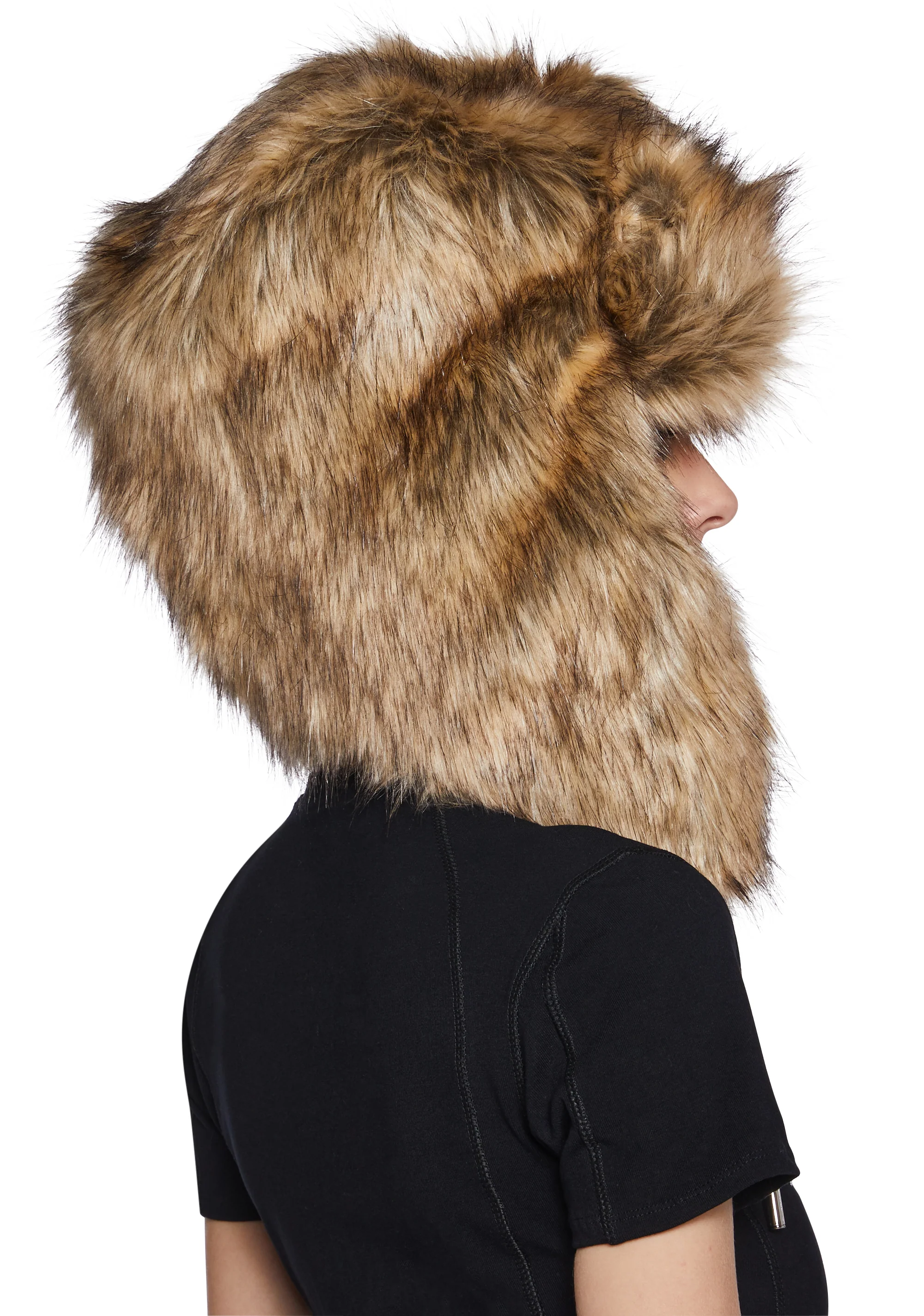 Midnight Faux Fur Hat - Image 3