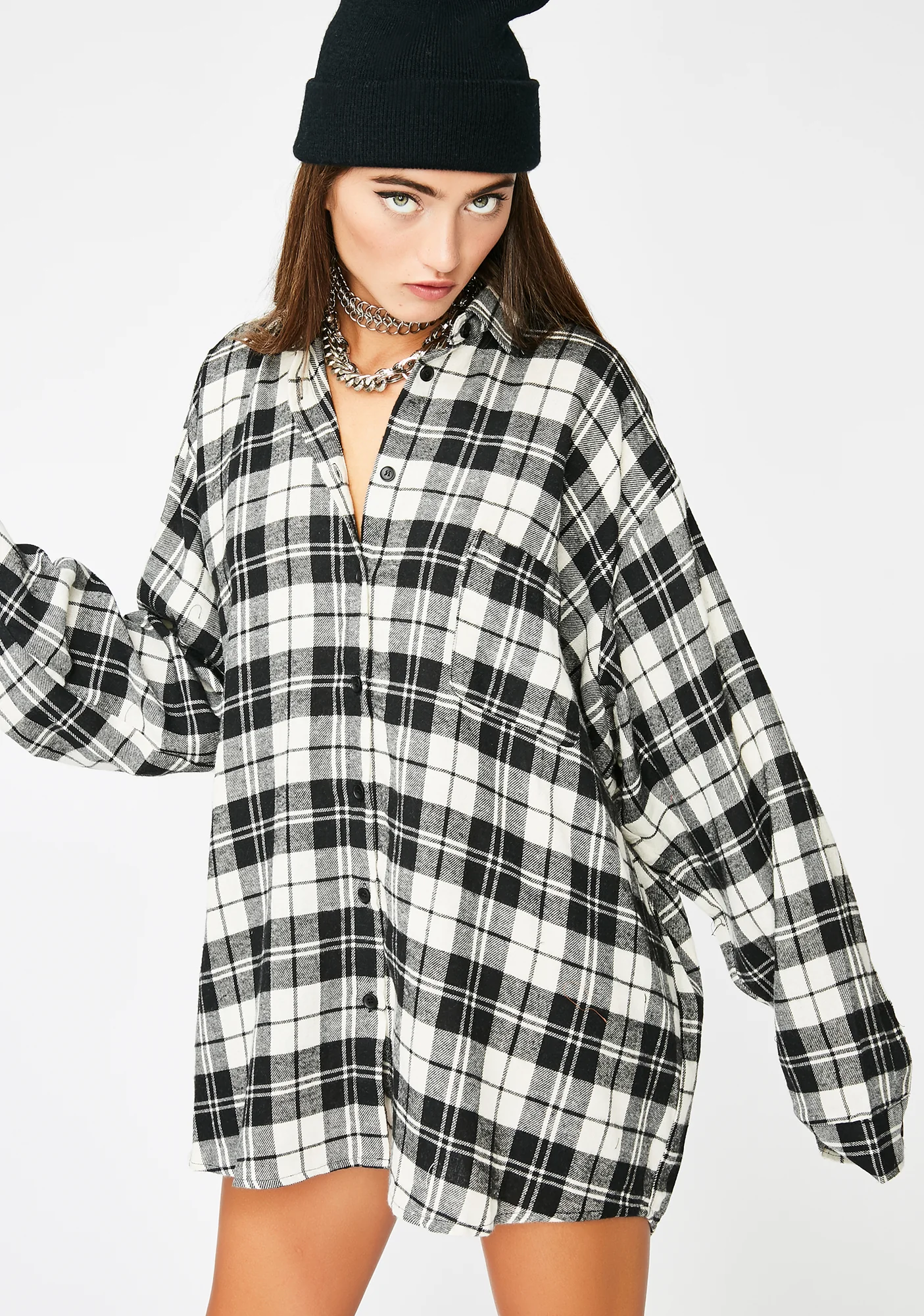 Midnight Flexin Hard Flannel Top - Image 2