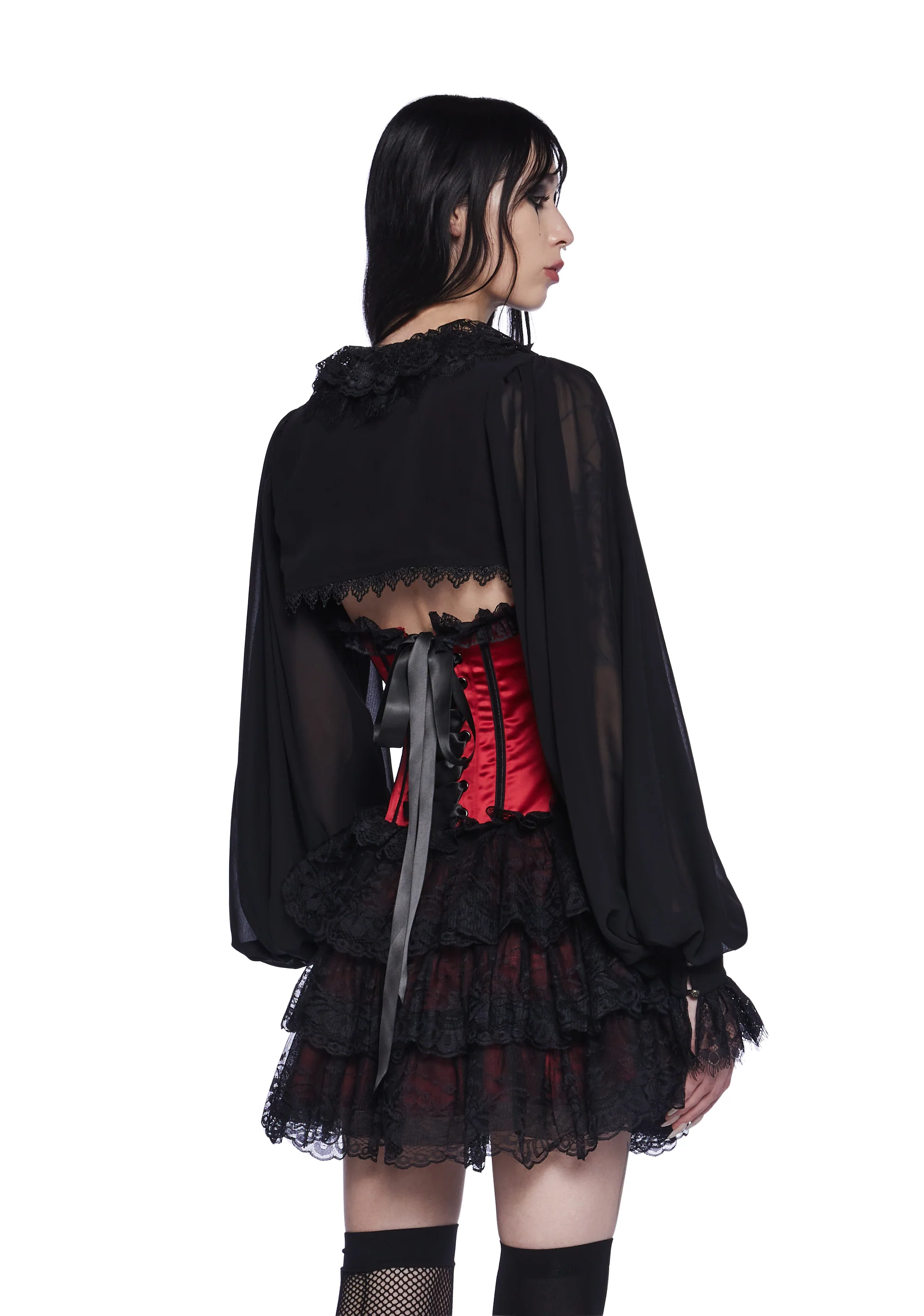 Midnight Show Chiffon Shrug - Image 4