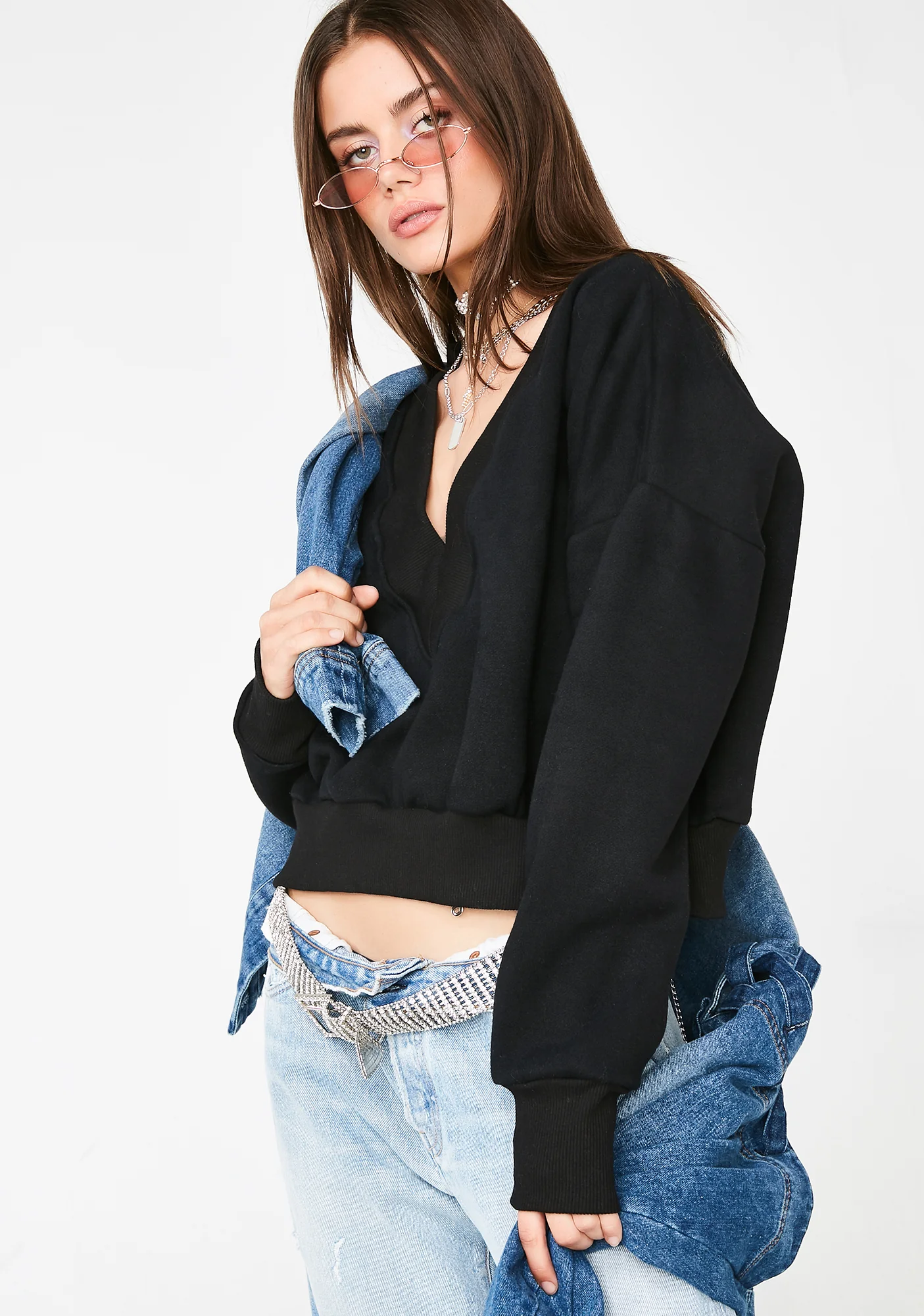 Midnight V-Neck Sweater - Image 2