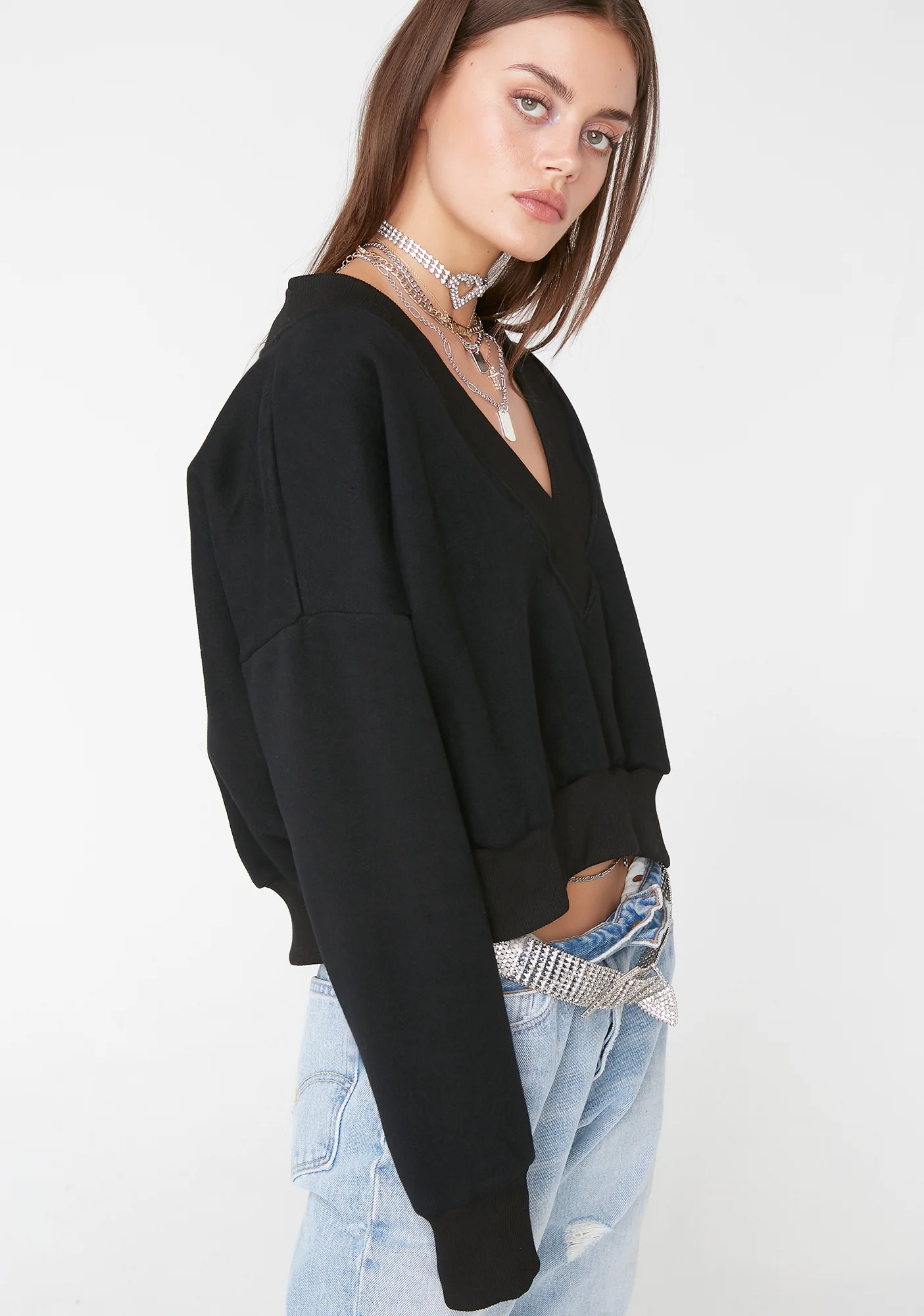 Midnight V-Neck Sweater - Image 3