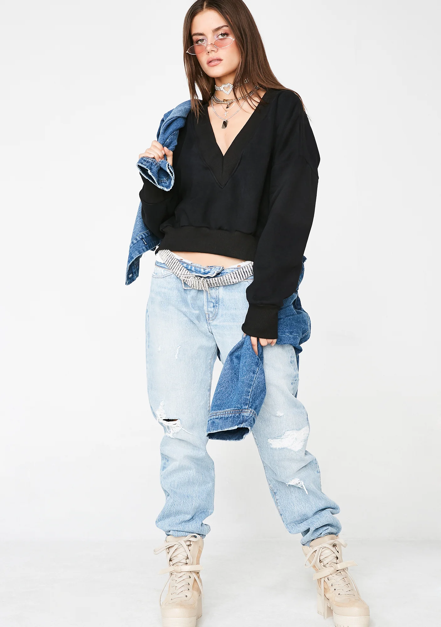 Midnight V-Neck Sweater - Image 5