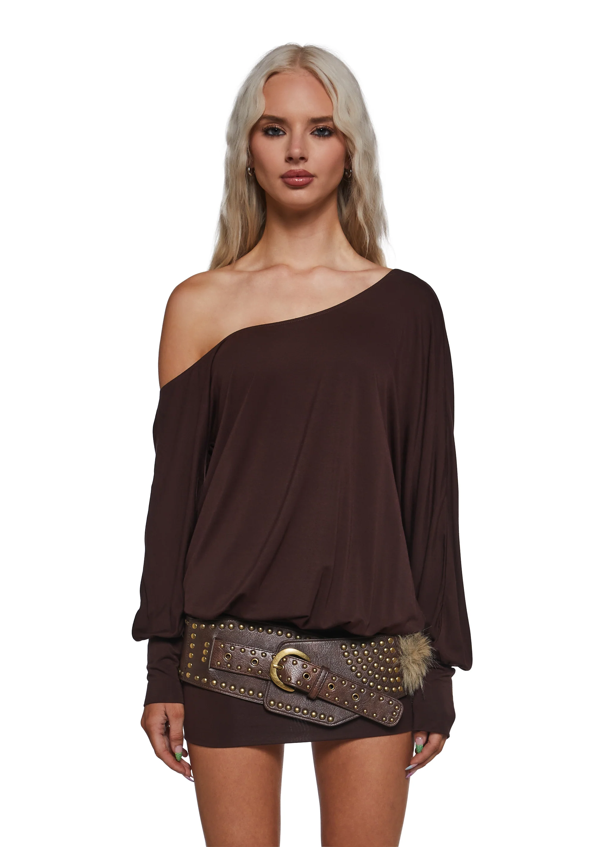 Milana Mini Dress - Brown - Image 6