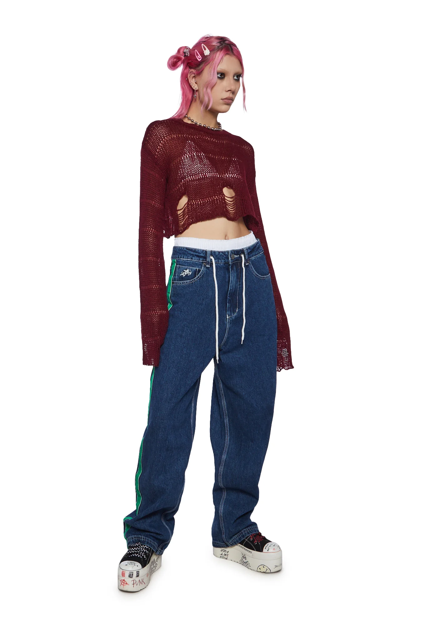 Millennial Mix Wide Leg Pants - Image 2