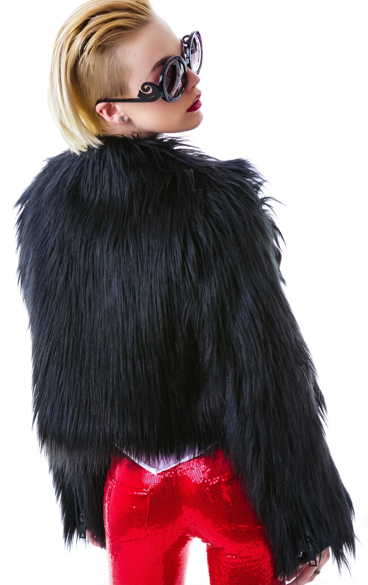 Minx Faux Fur Moto Jacket - Image 8
