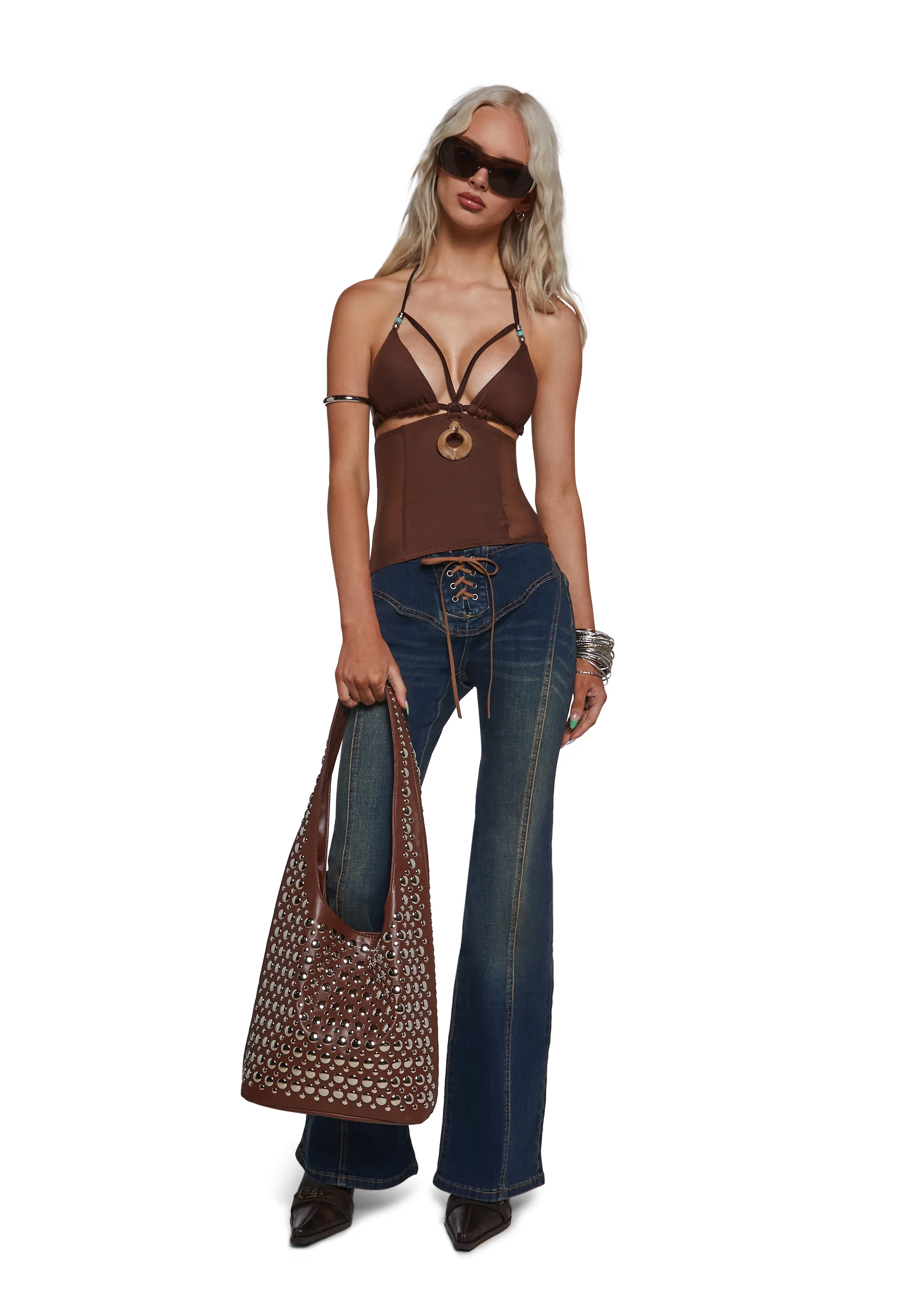 Mirror Images Tote Bag - Brown - Image 6