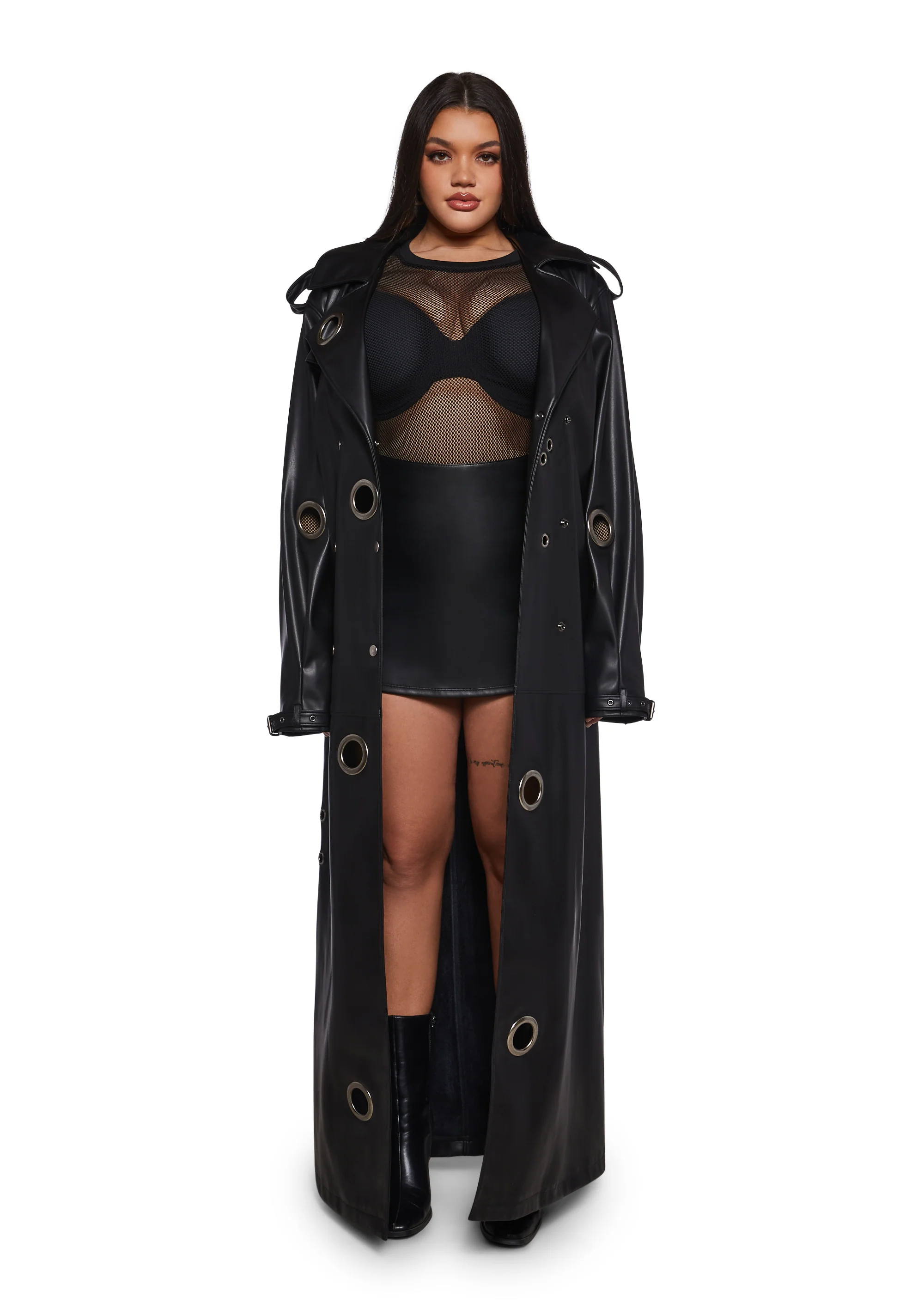 Misbehaving Motto Trench Coat - Image 8