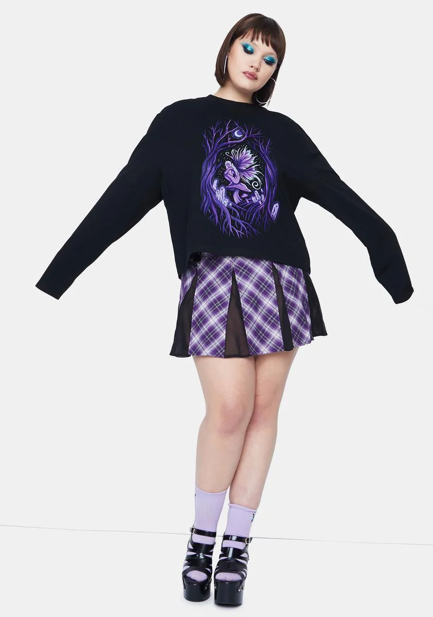 Miss Fairy Fanatic Screen Print Long Sleeve Oversized Tee - Image 3