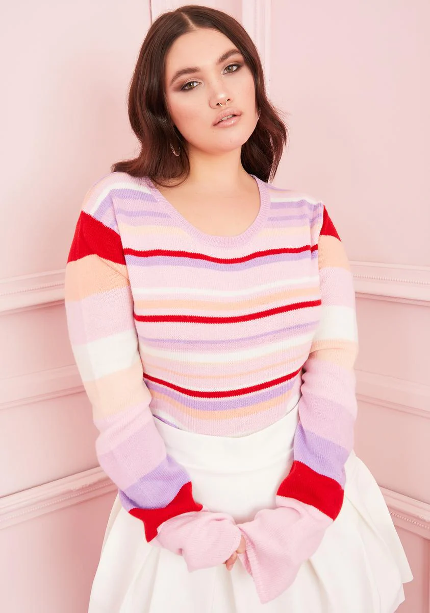 Miss Sadie Hawkins Striped Sweater - Image 2