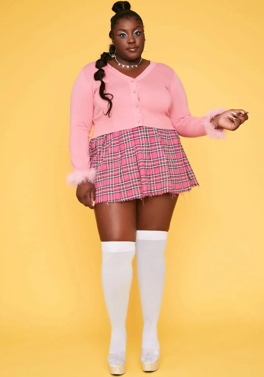 Miss Shy Girl Next Door Marabou Cardigan - Image 3