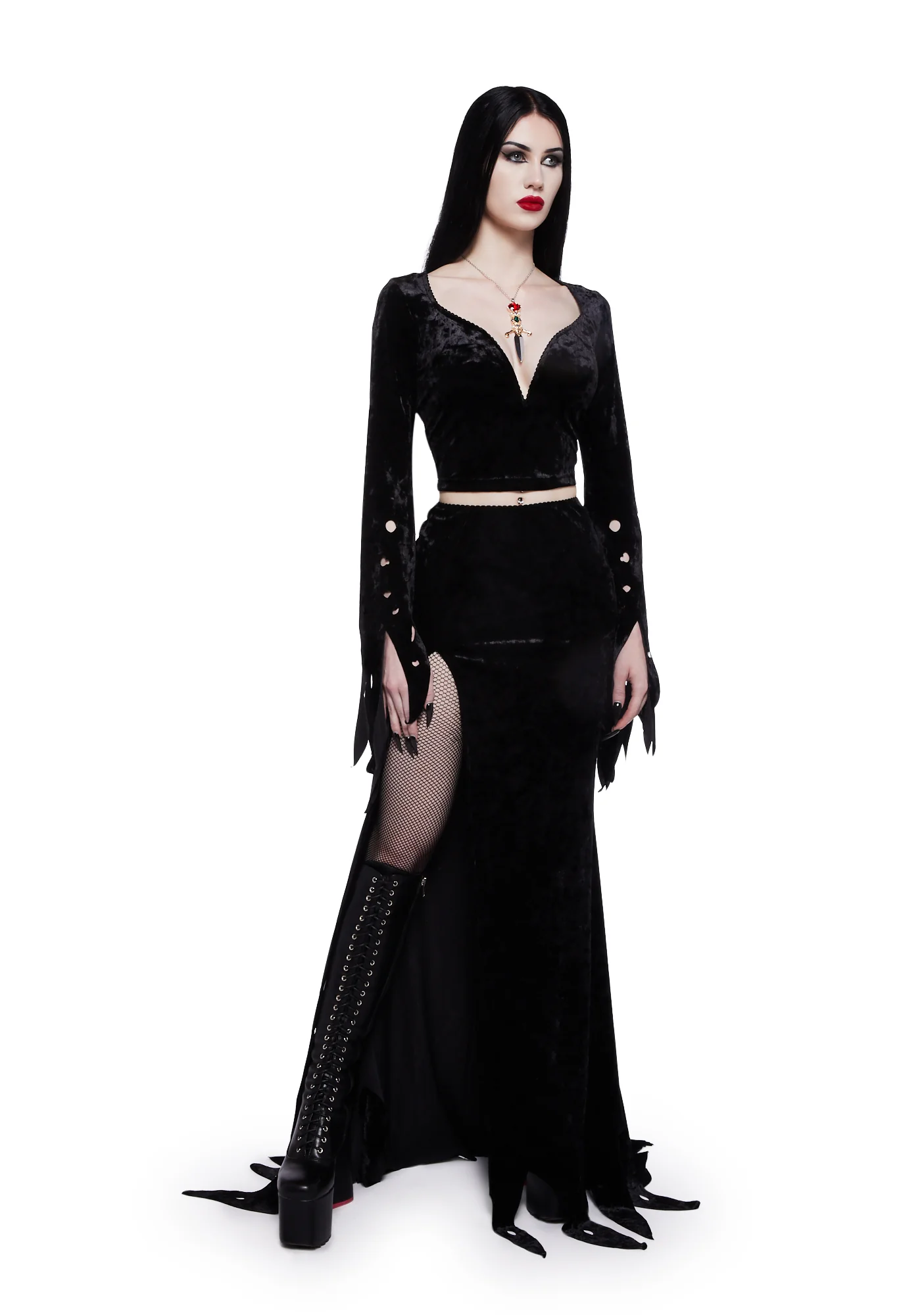 Mistress Of The Dark Maxi Skirt - Image 2
