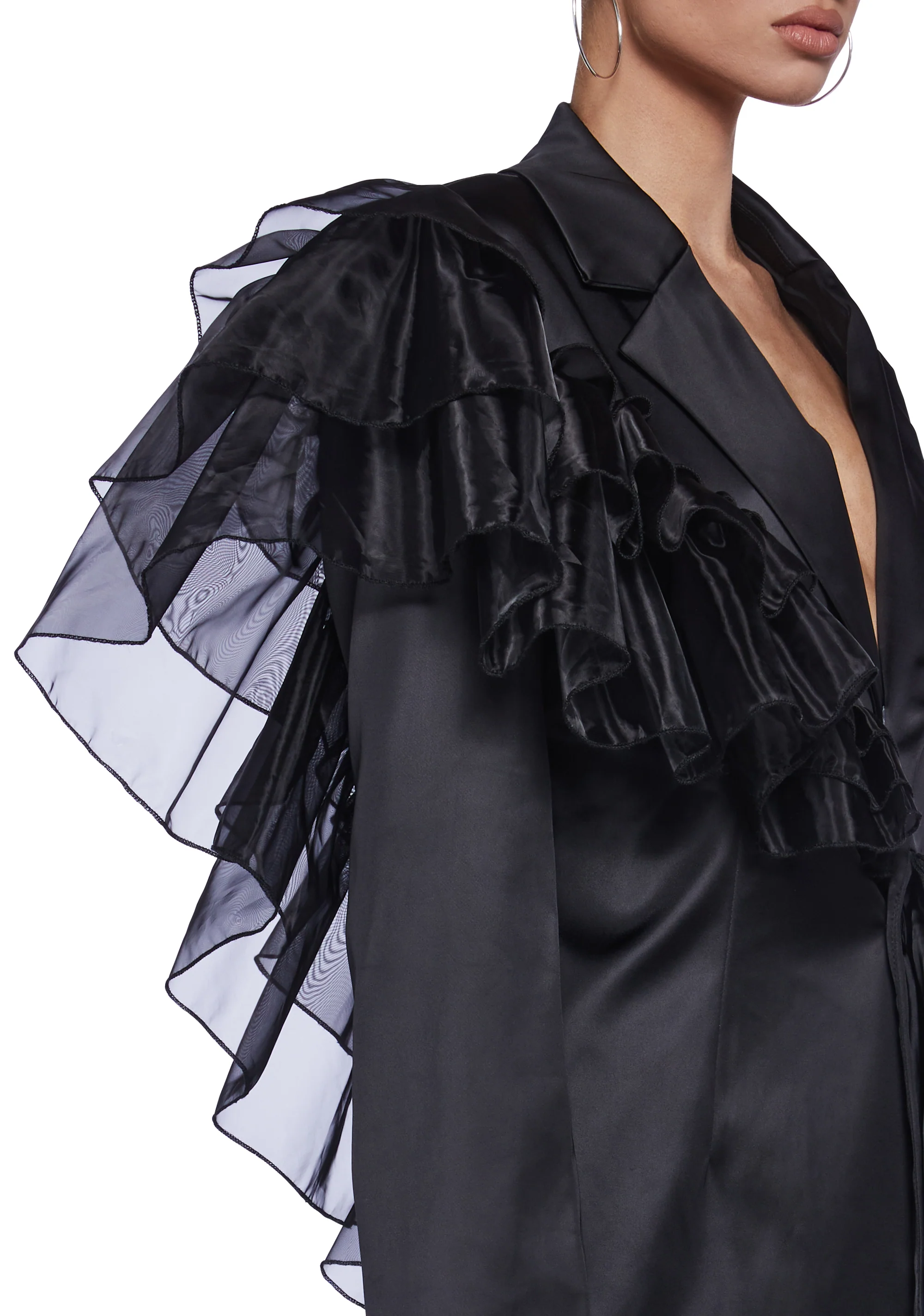 Mistress On Business Ruffled Blazer - Image 4