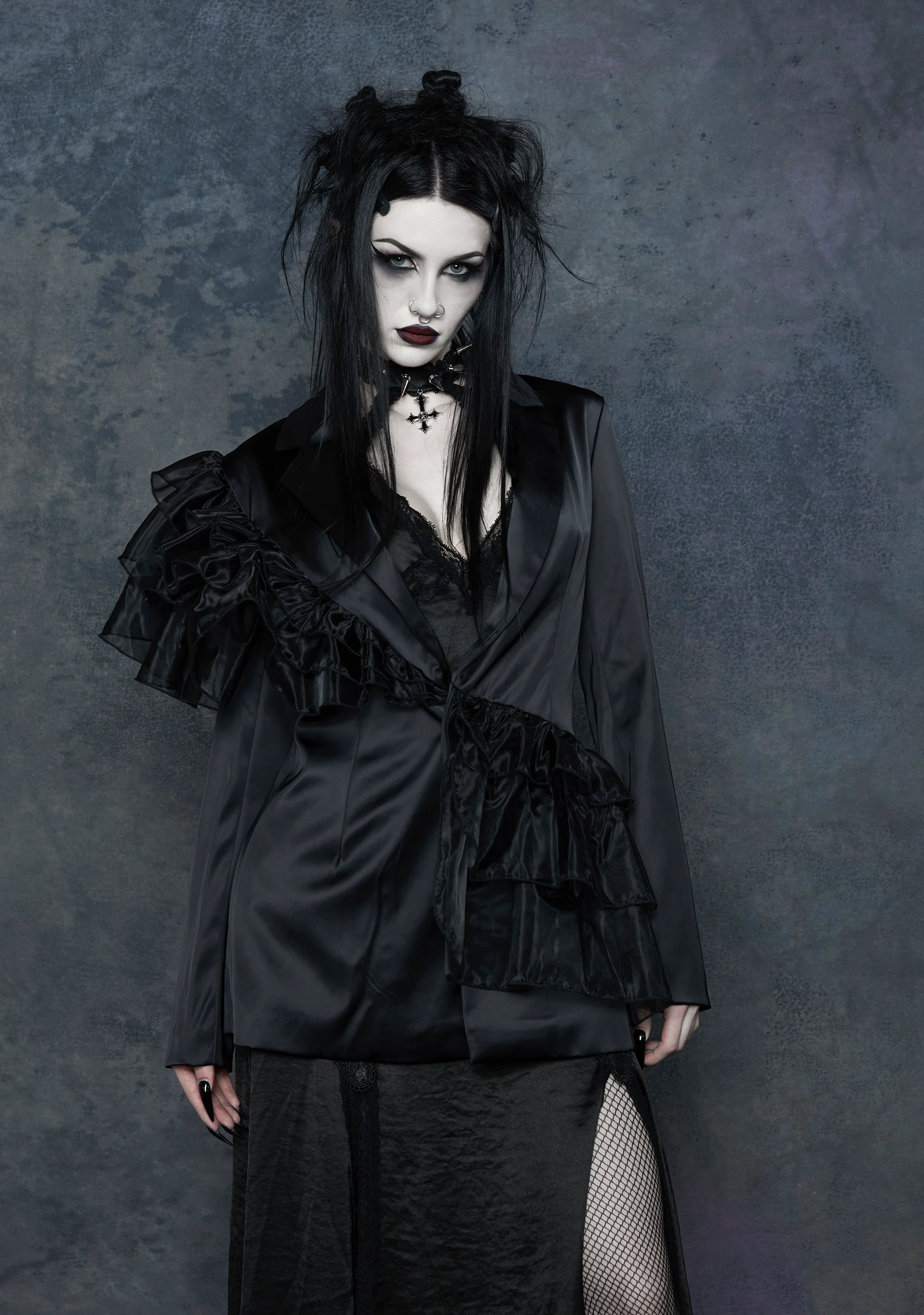Mistress On Business Ruffled Blazer - Image 6