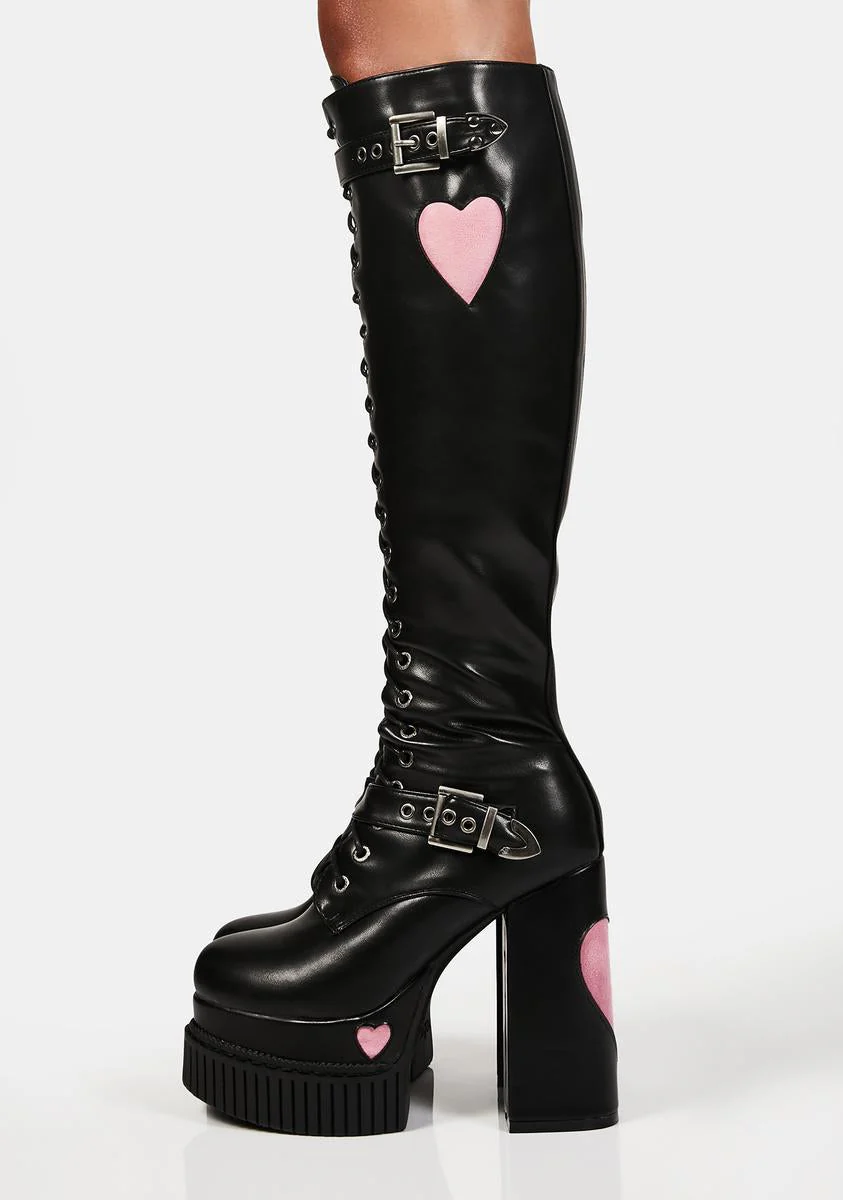 Misty Platform Boots - Pink - Image 3