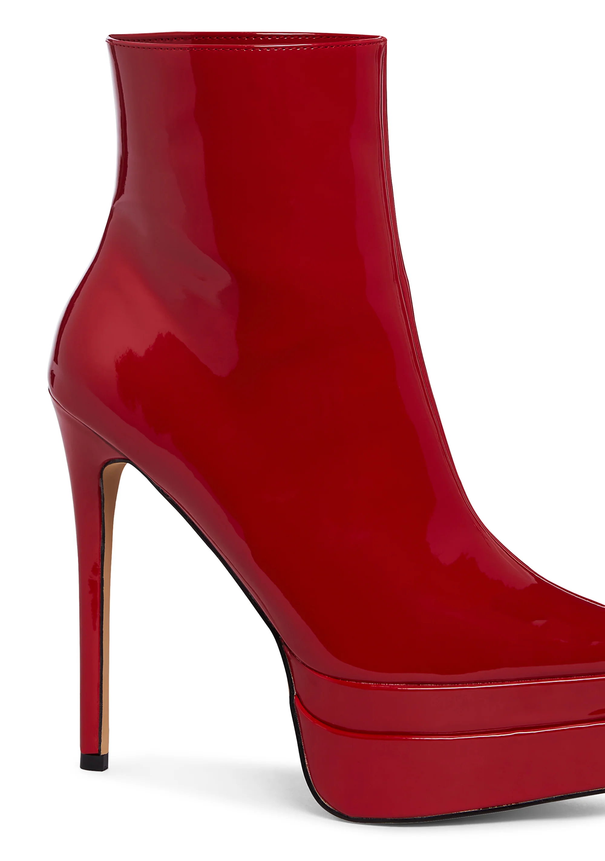 Mondavi Heeled Platform Boots - Red - Image 2