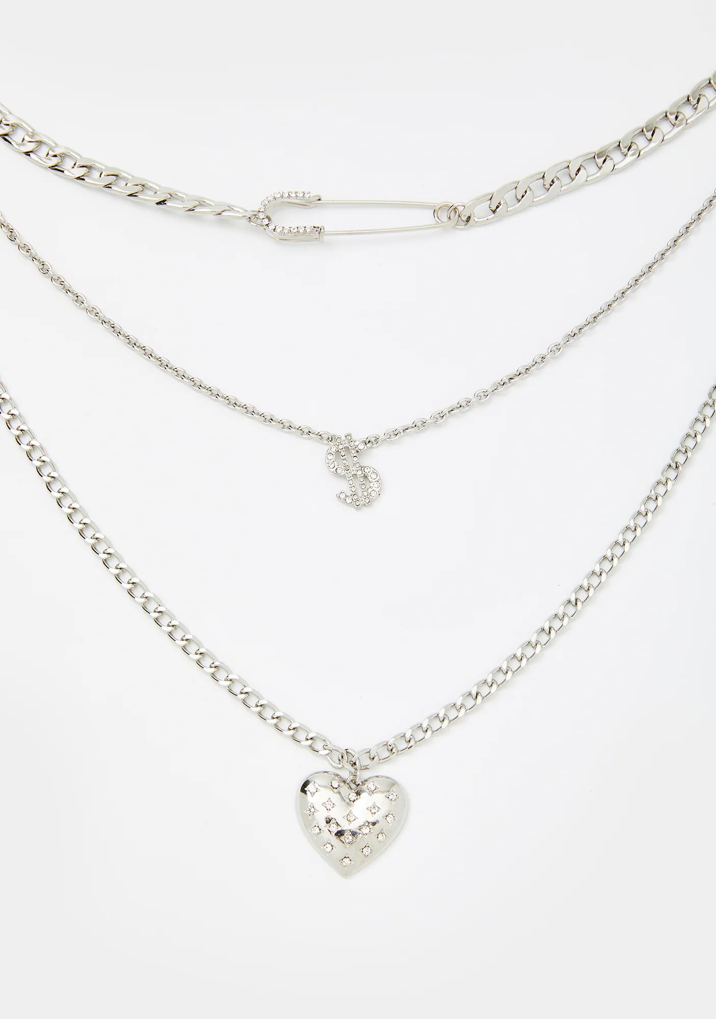 Money Lover Layered Chain Necklace - Image 2