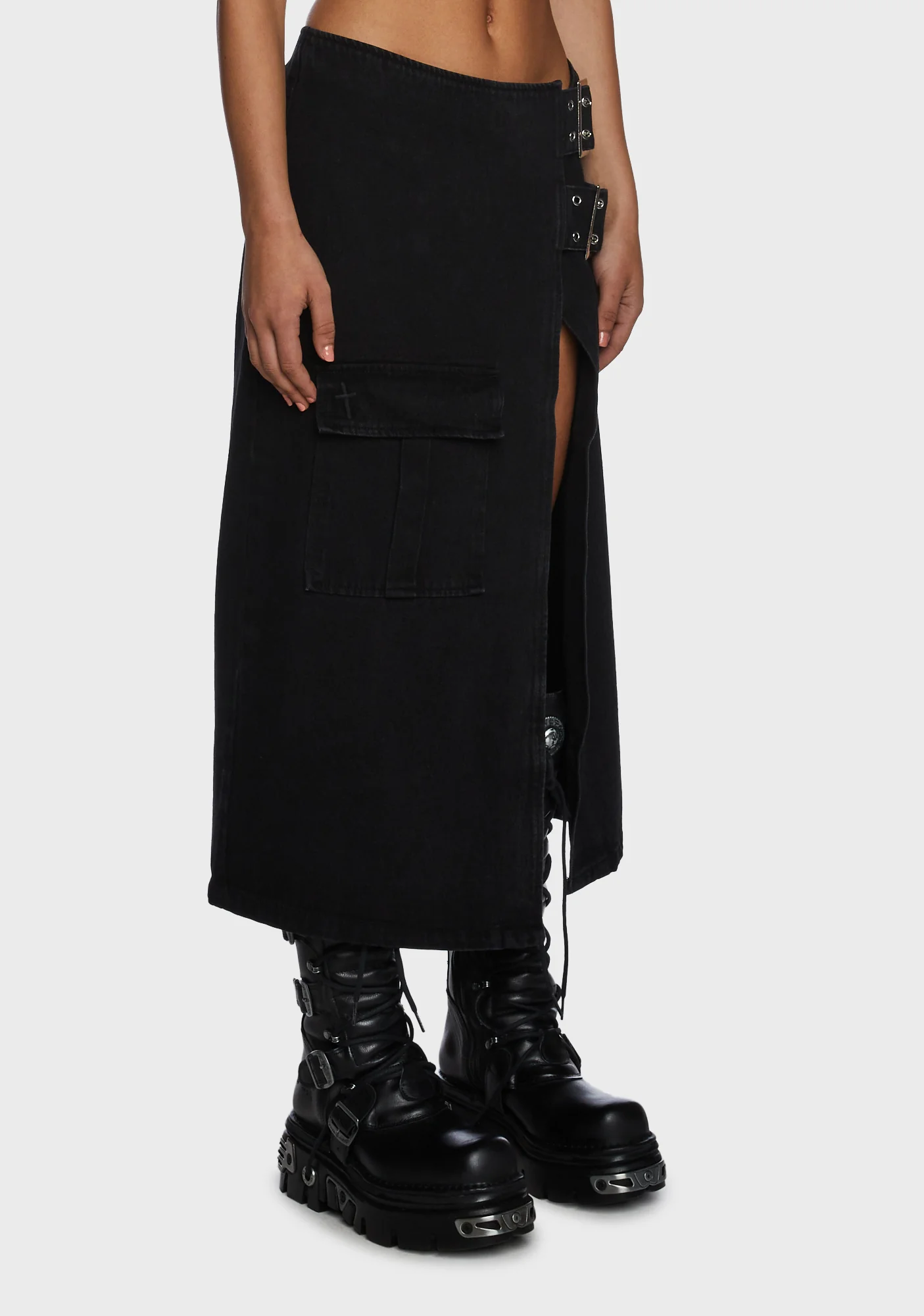 Monica Buckle Wrap Midi Skirt - Image 3
