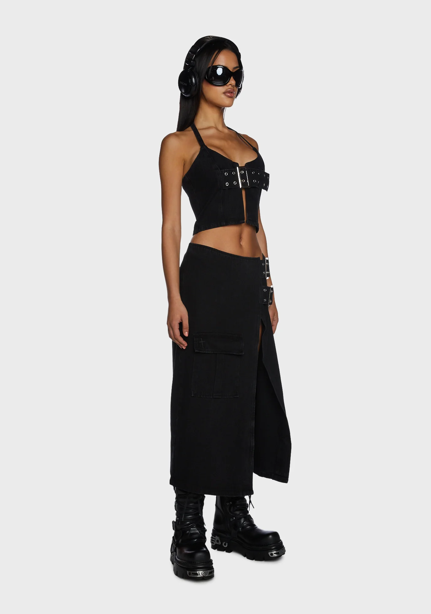 Monica Buckle Wrap Midi Skirt - Image 5