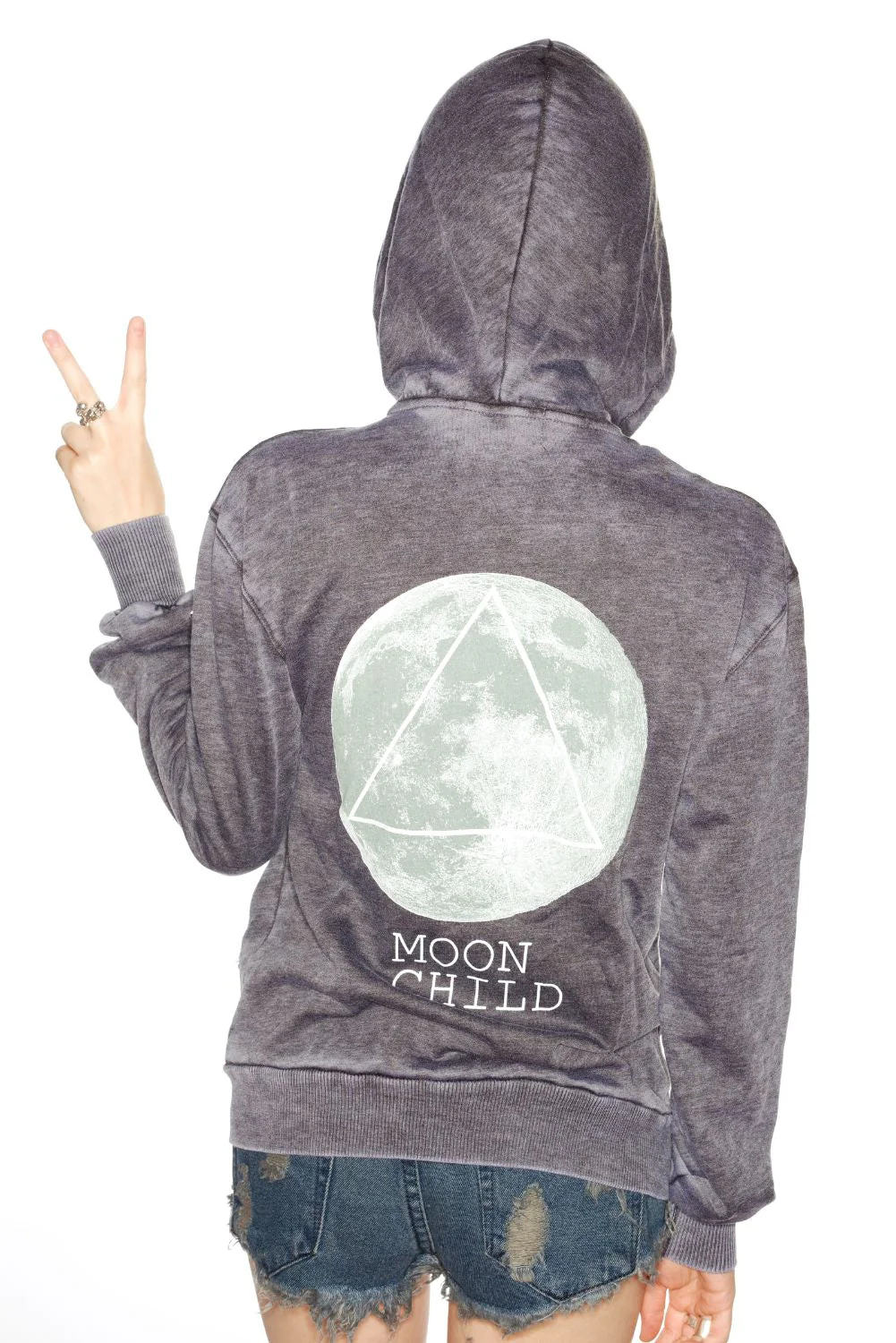 Moon Child Love Story Hoodie - Light Red - Image 8