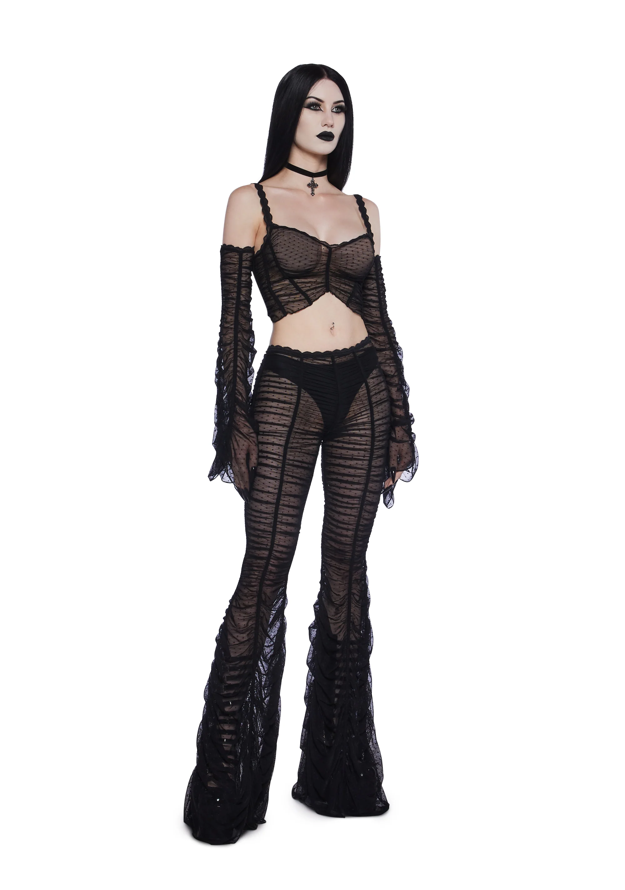 Moonchild Elegance Flared Pants - Black - Image 2