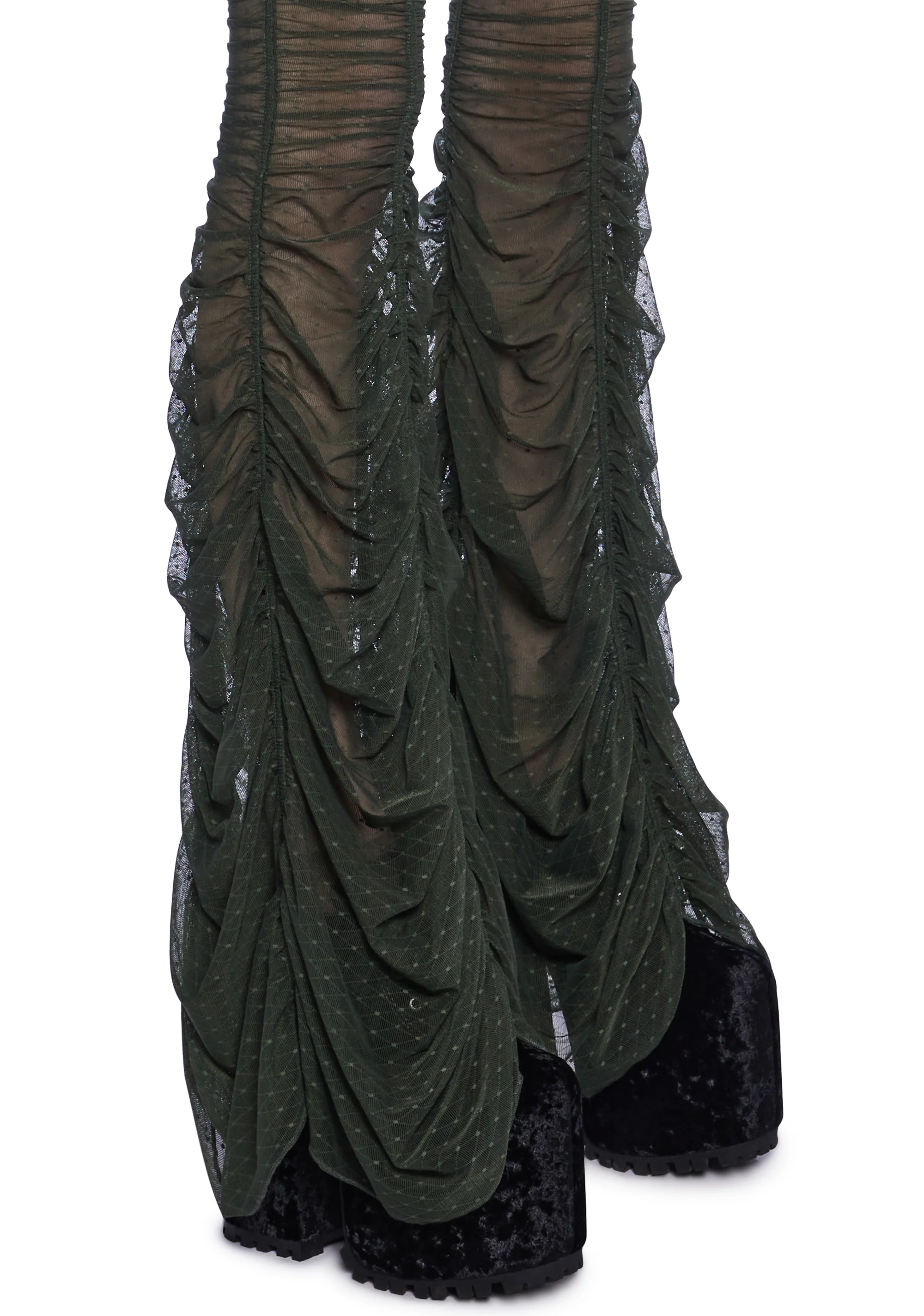 Moonchild Elegance Flared Pants - Olive - Image 5