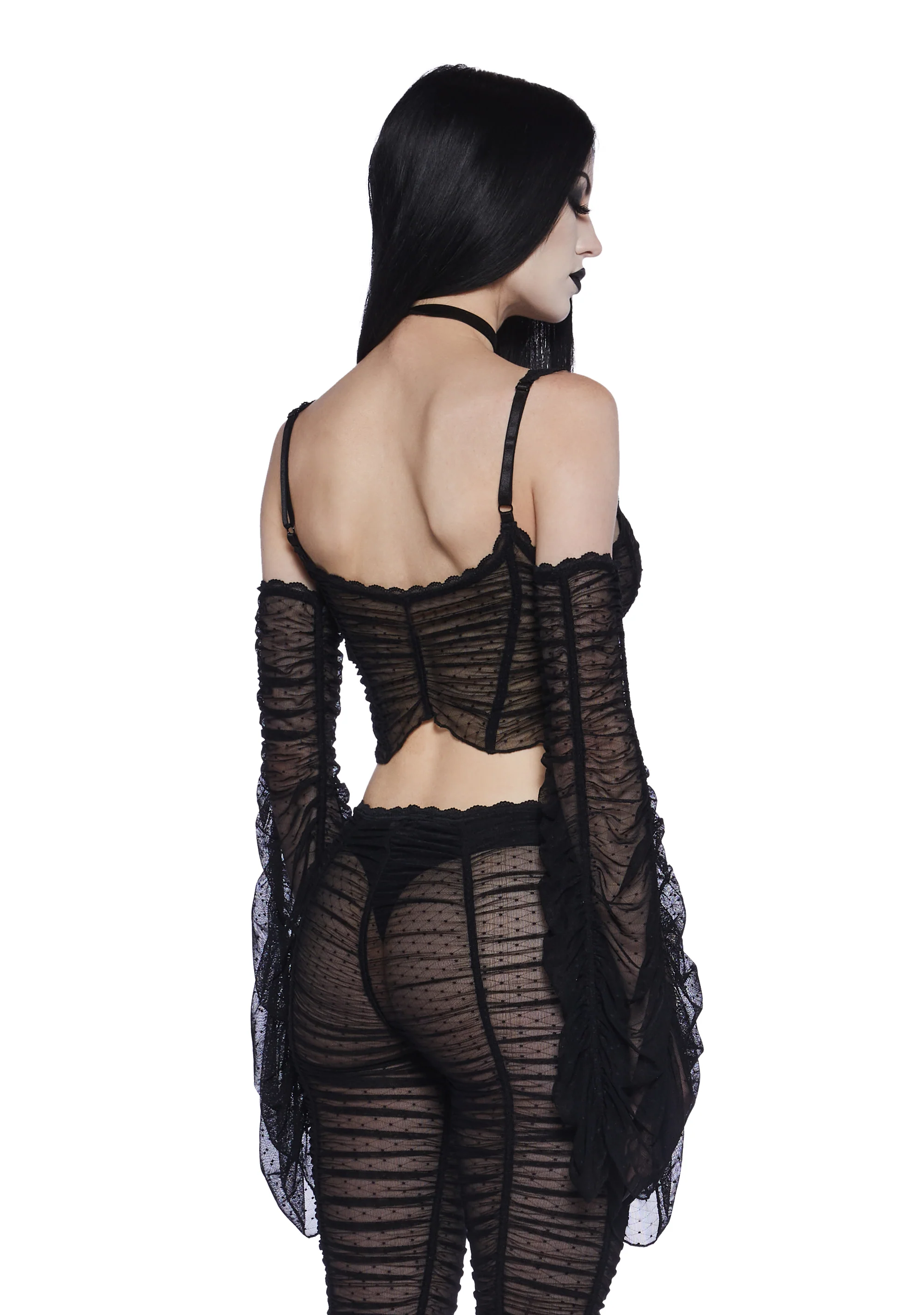 Moonchild Elegance Long Sleeve Top - Black - Image 5