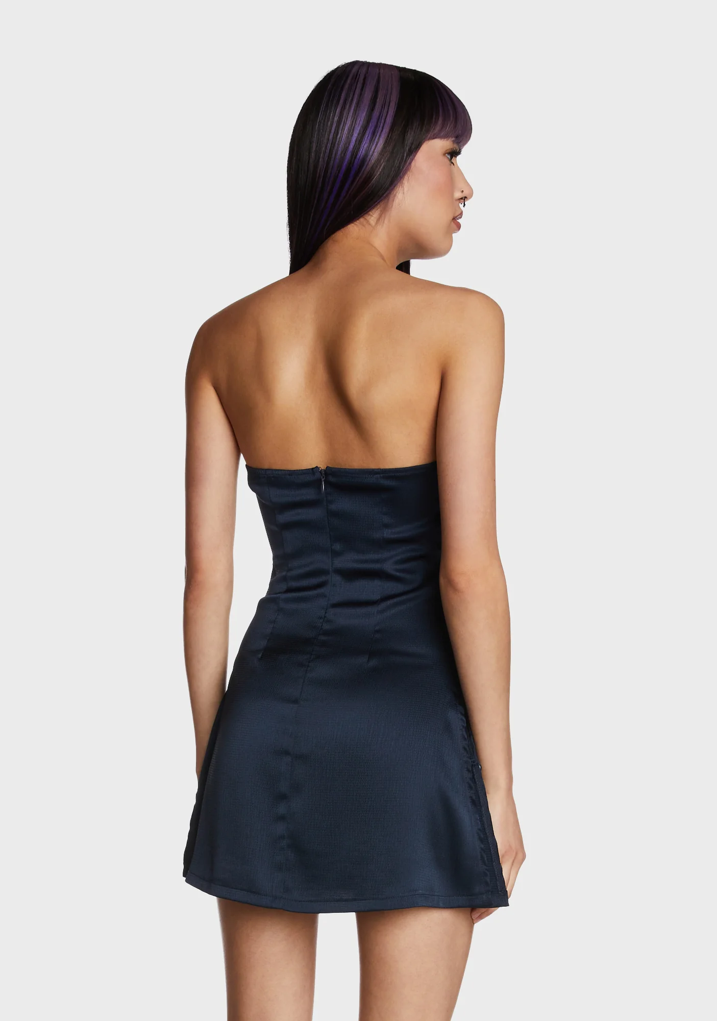 Moonlight Drive Mini Dress - Blue - Image 5
