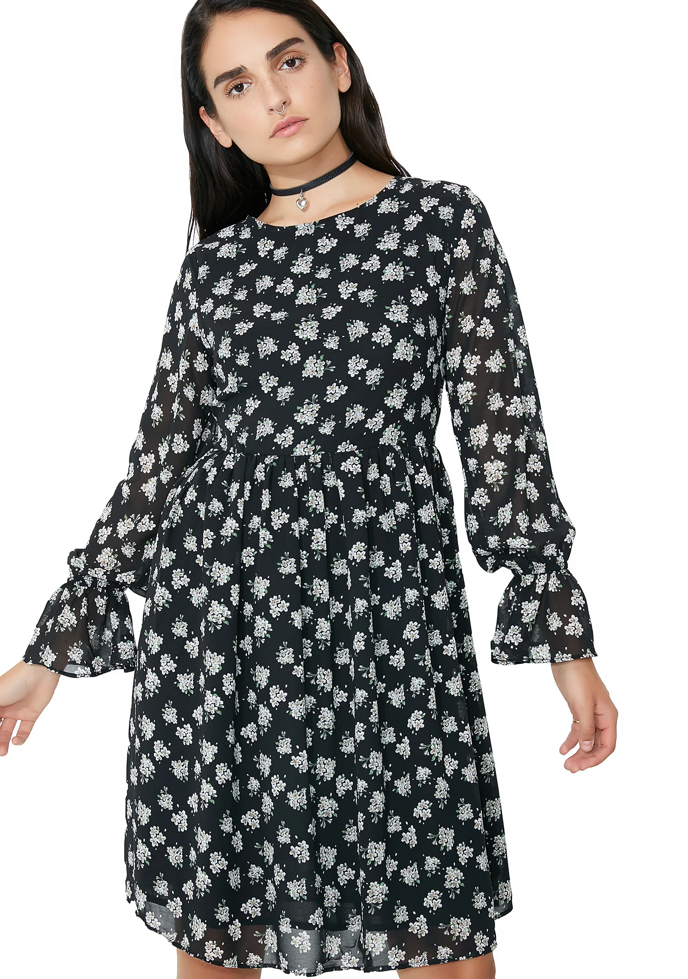 Moonlight Path Floral Dress - Image 2