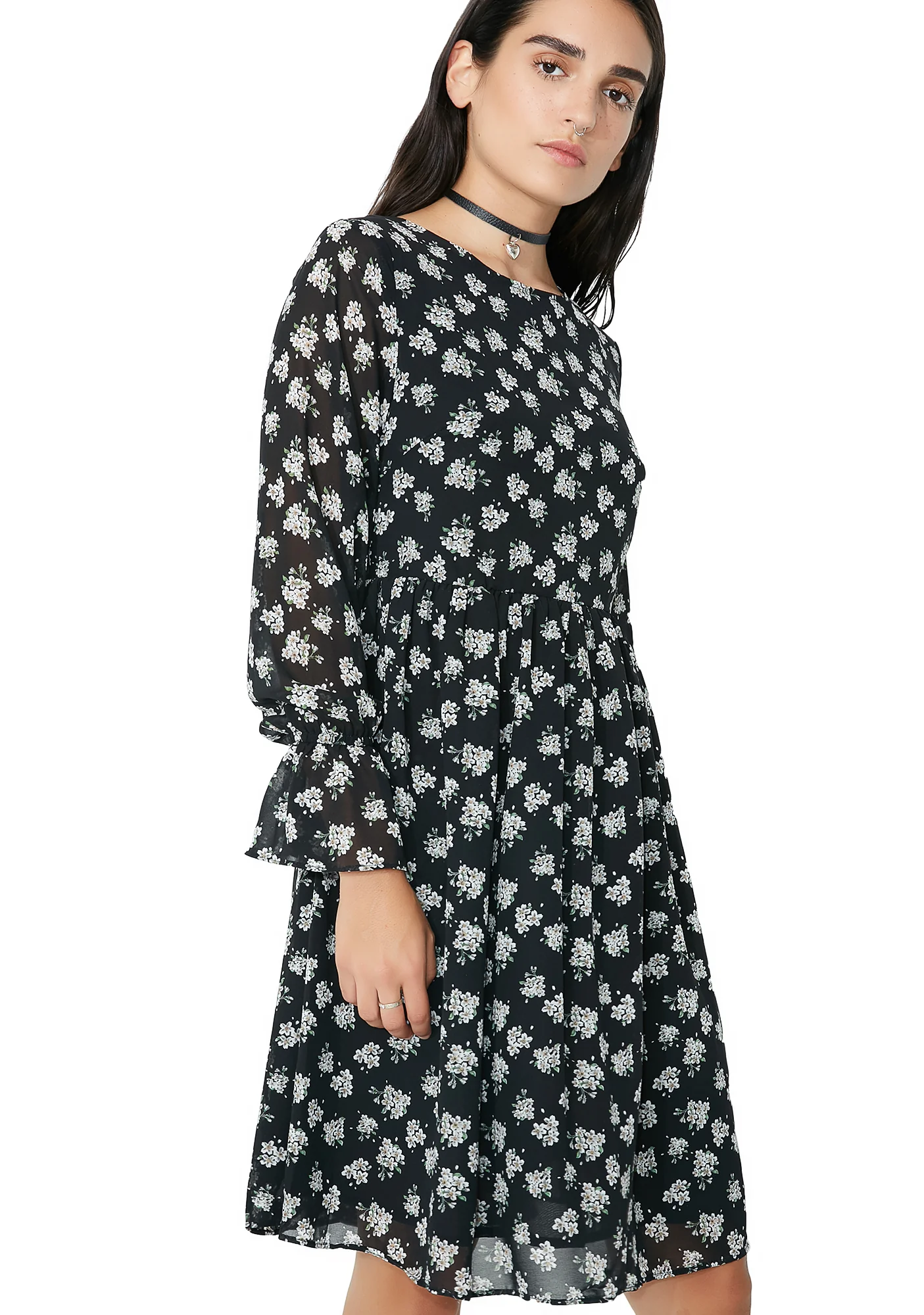Moonlight Path Floral Dress - Image 3