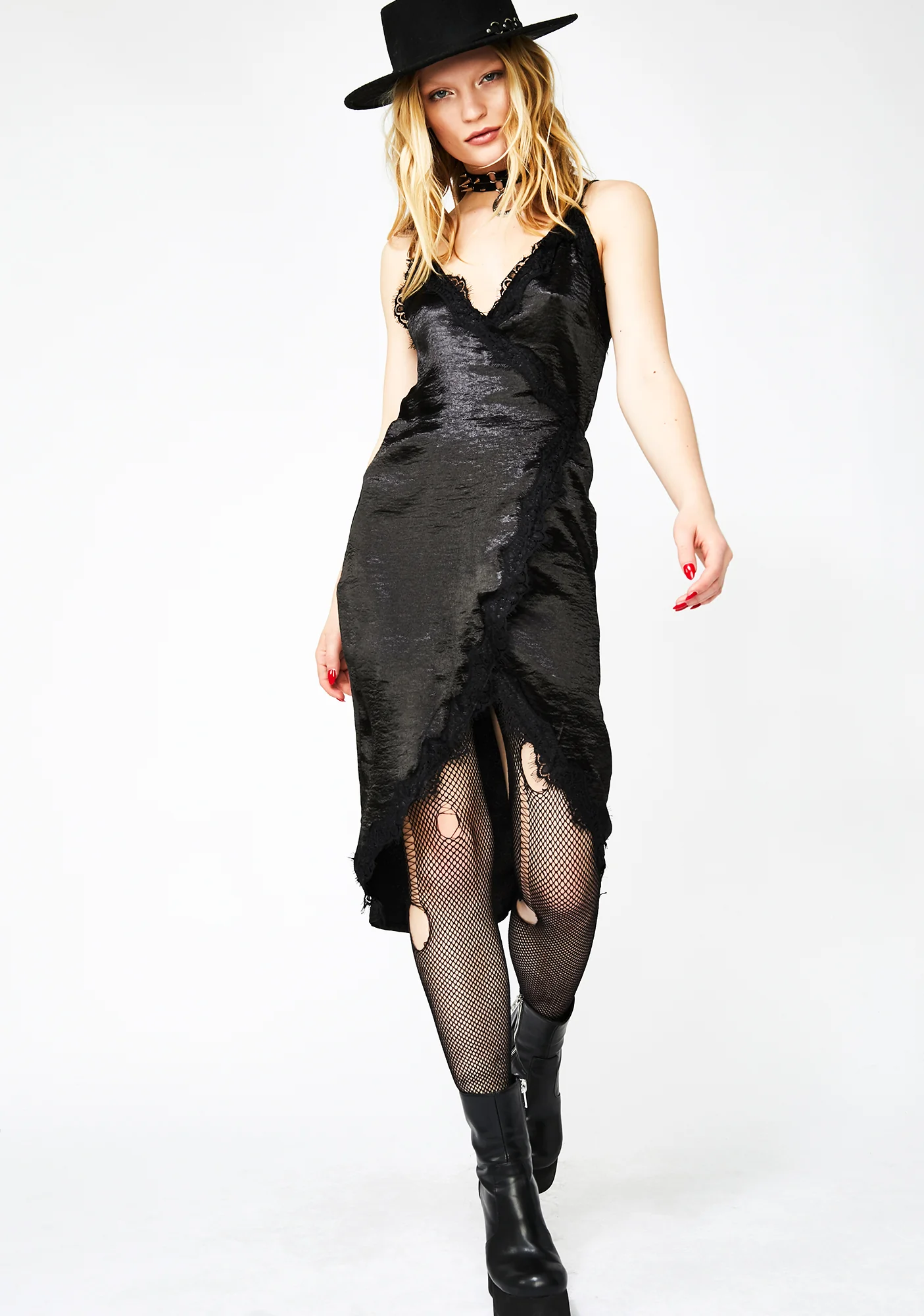 Moonlight Seduction Satin Dress - Image 3