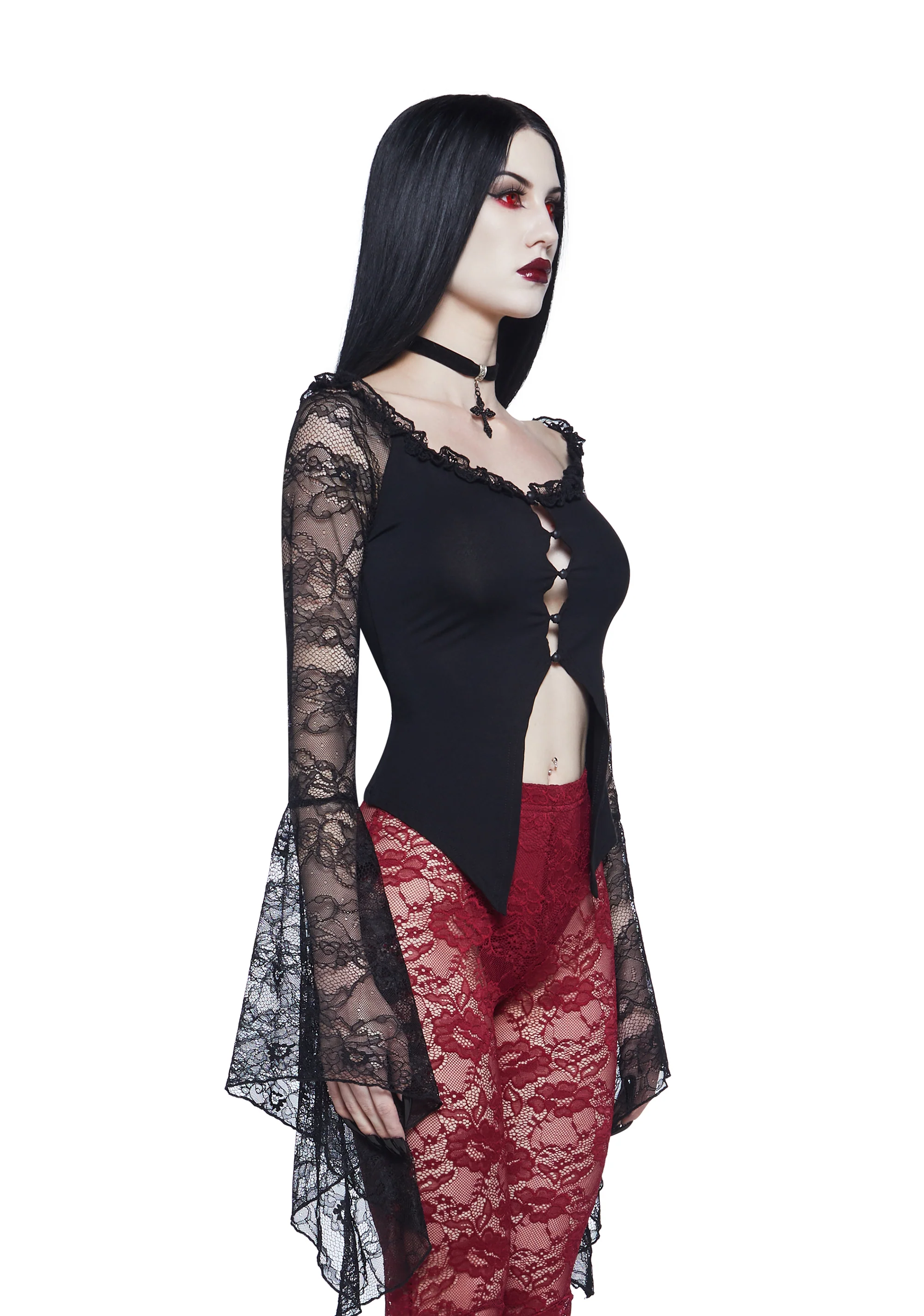 My Very Nature Long Sleeve Top - Black - Image 3