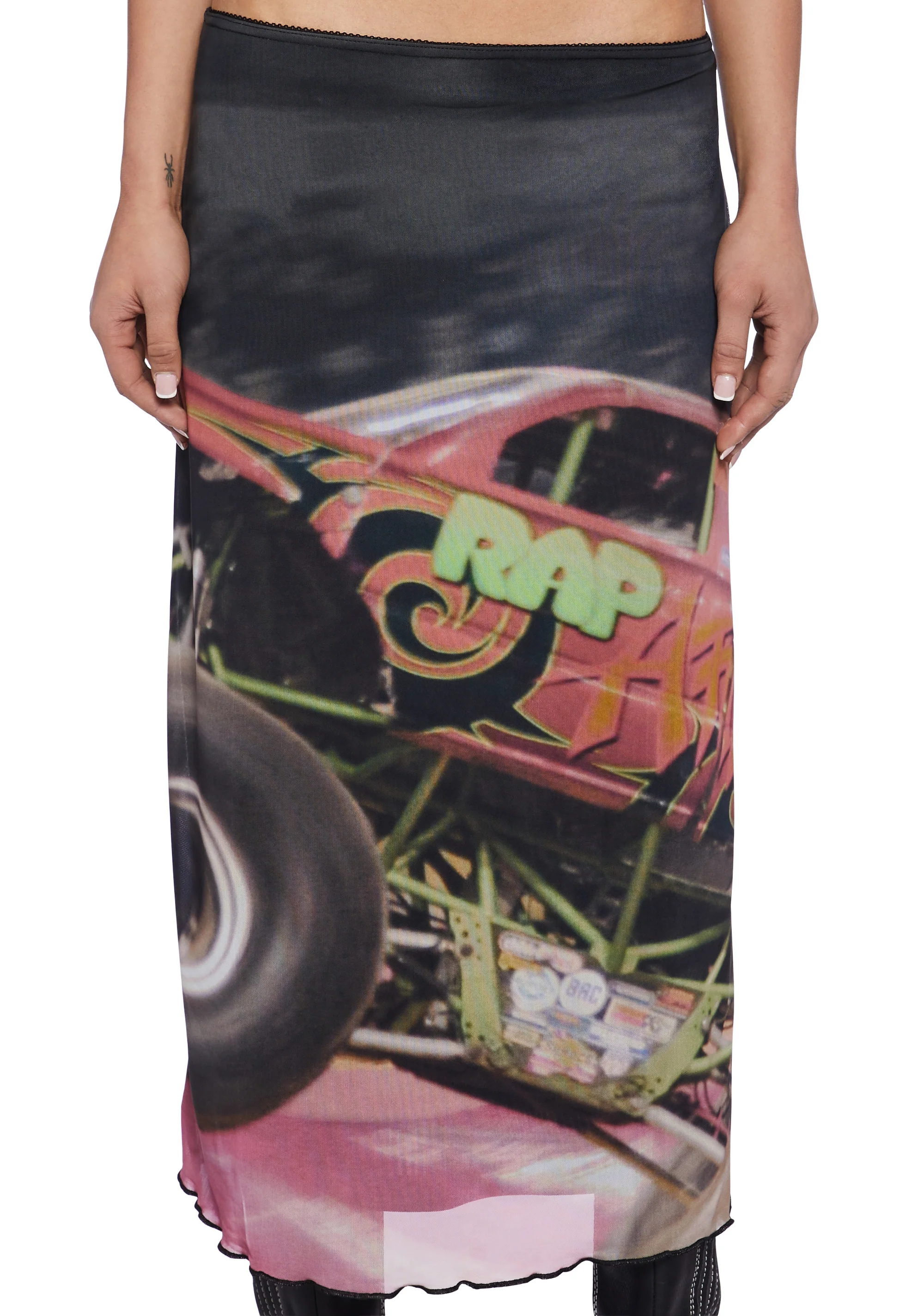 Moto Mesh Midi Skirt - Image 5