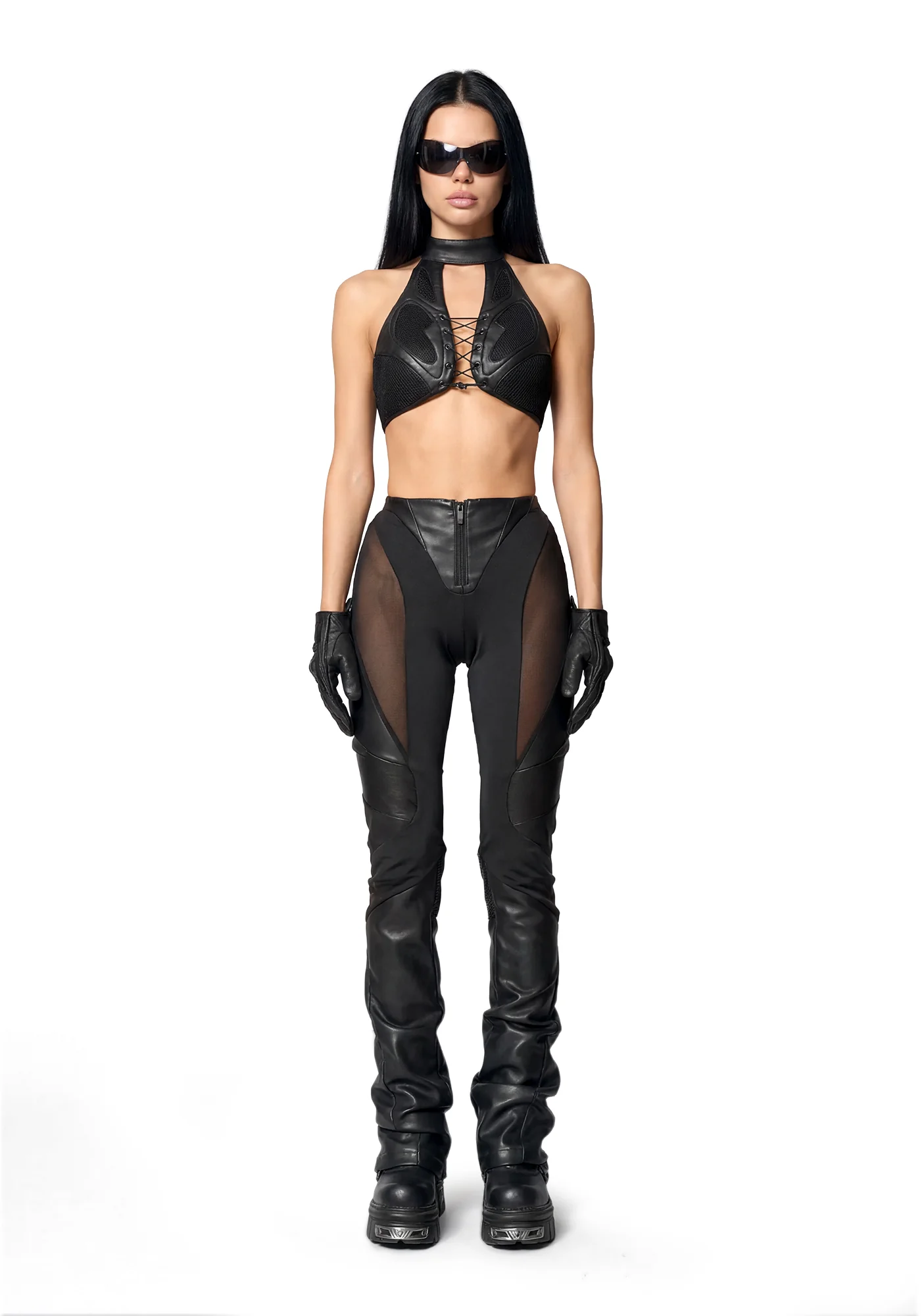 Moto Mesh Pants - Black - Image 2