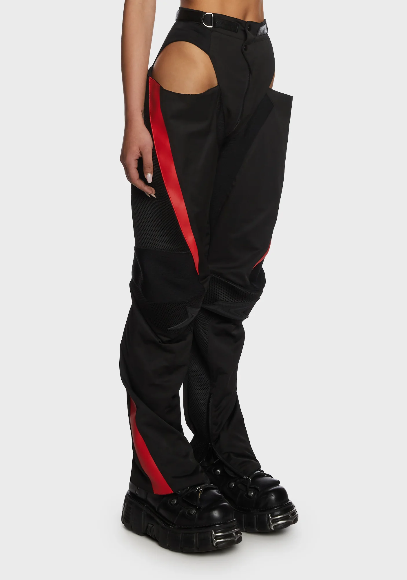 Motocross Panty Trousers - Black/Red - Image 3