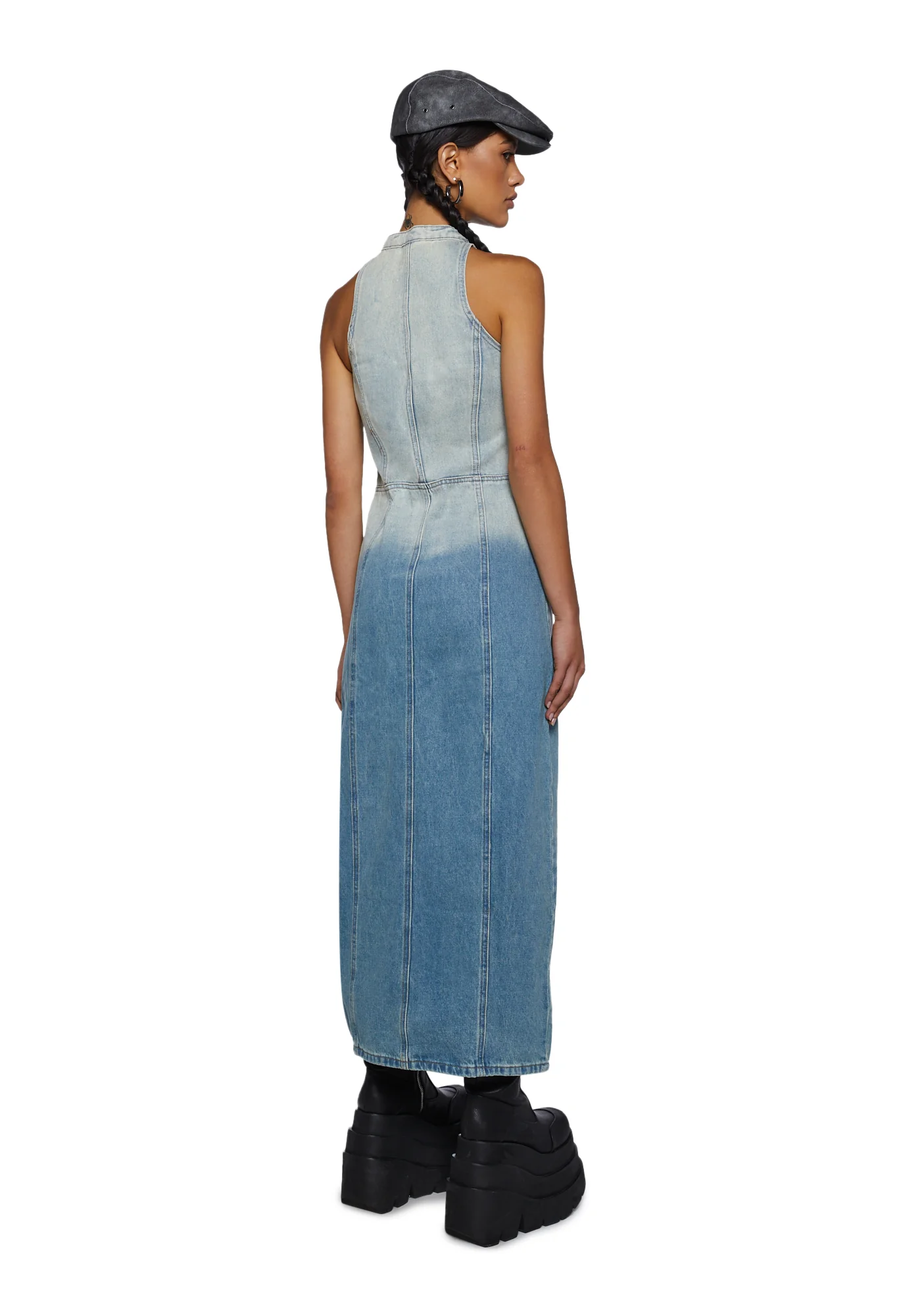 Motor Denim Maxi Dress - Image 4