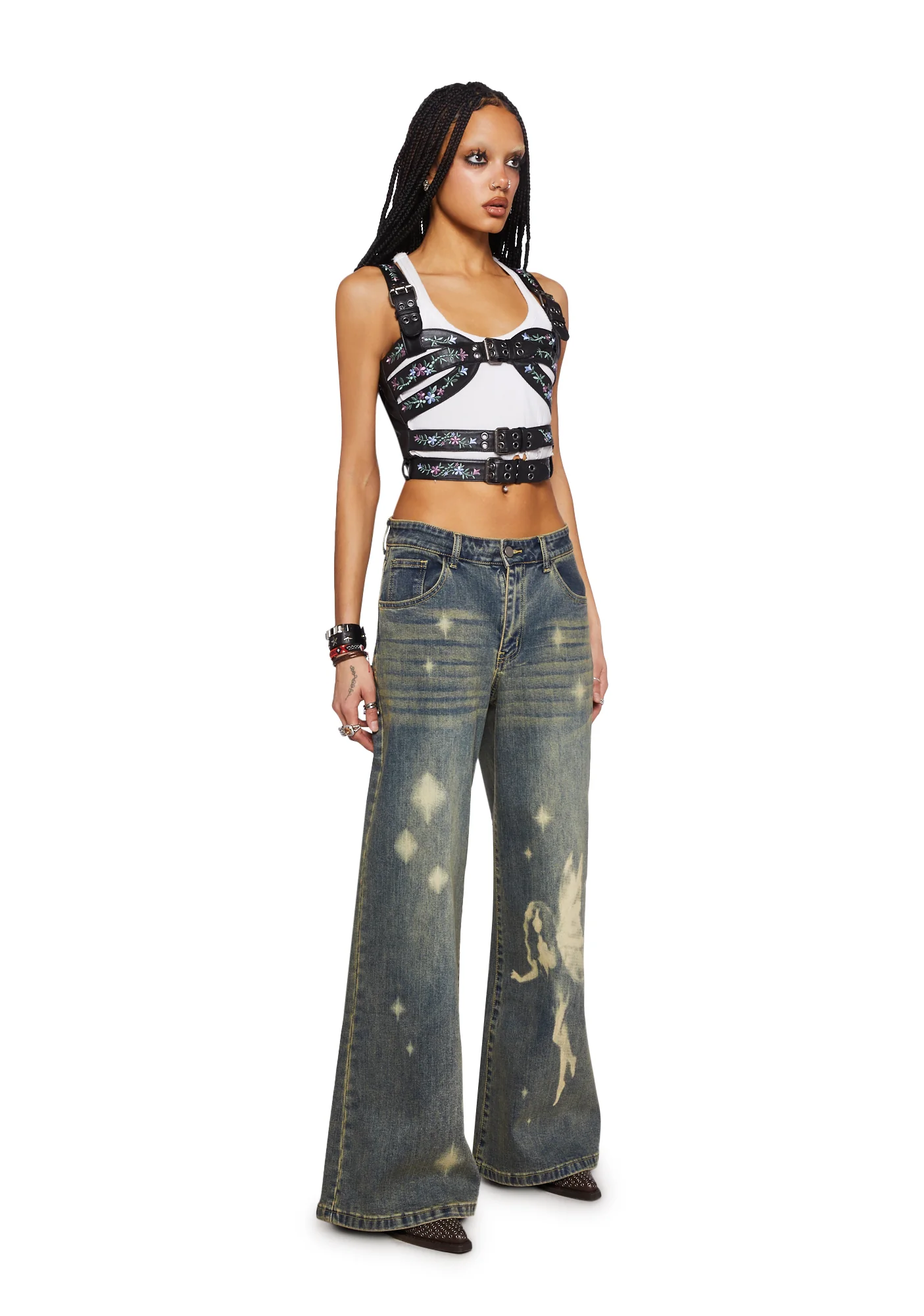 Divided Attention Harness Top -  Floral - Image 2